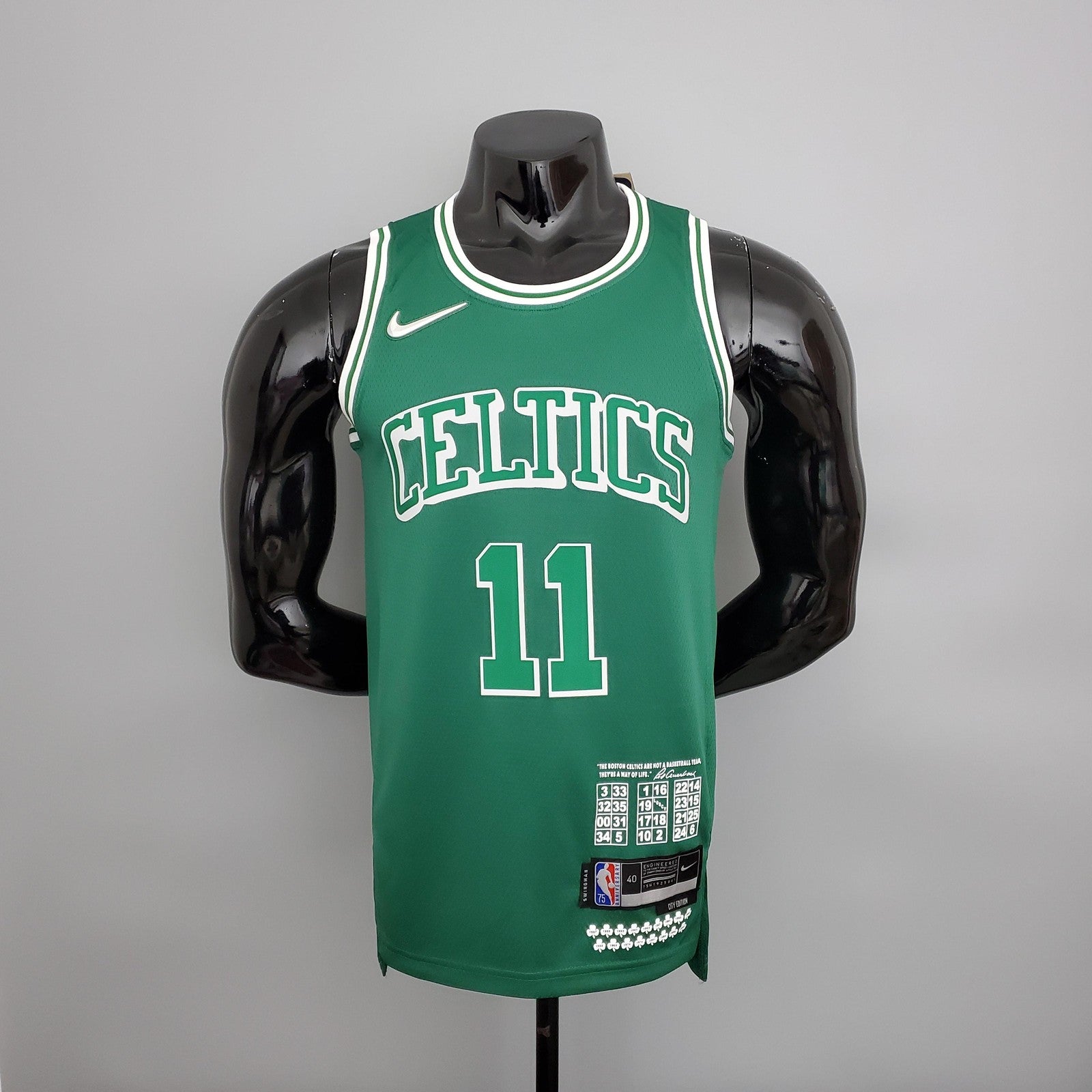2022 Boston Celtics Irving#11 Teltes City Edition Green Nba Jersey