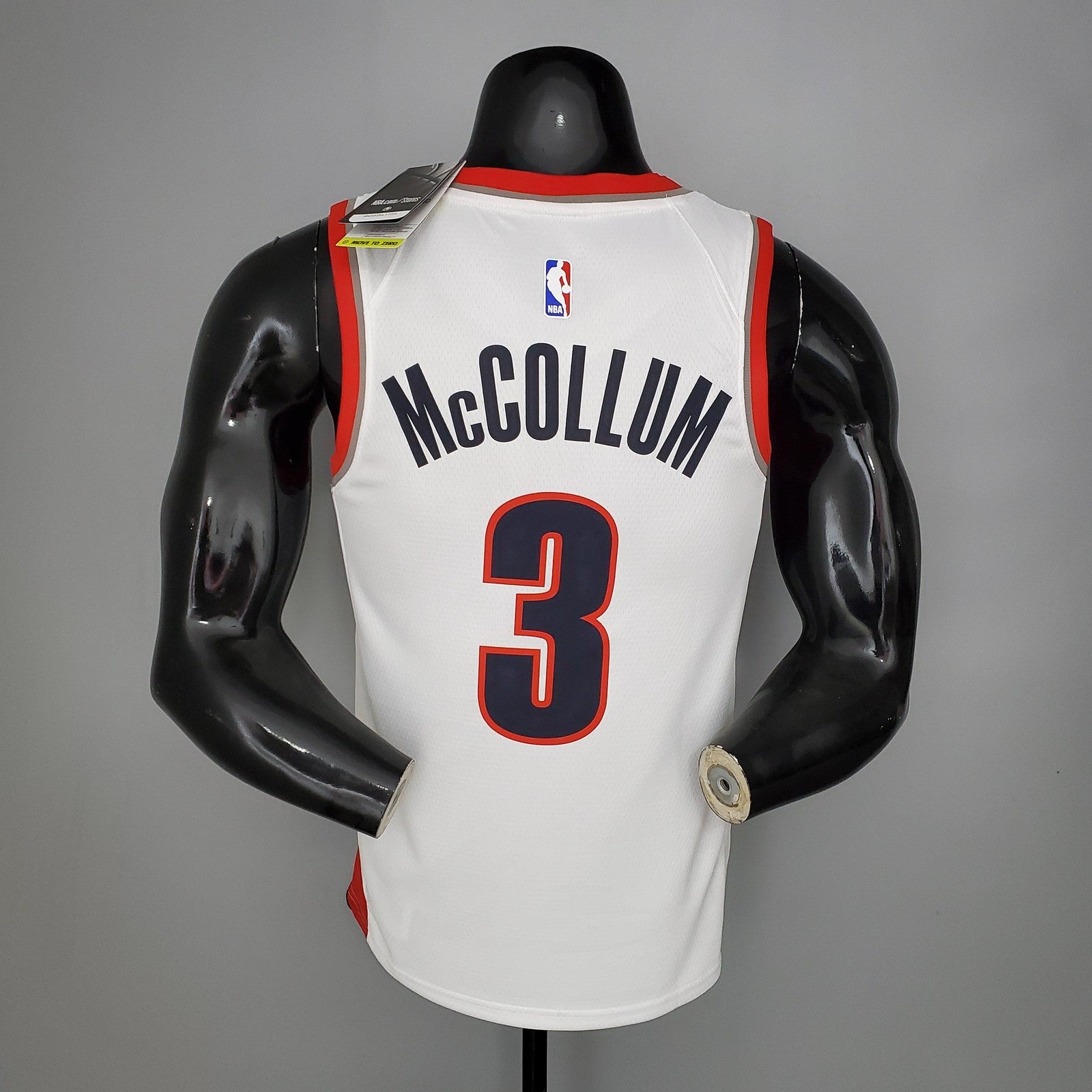 2021 Mccollum#3 Trail Blazers Home White Nba Jersey