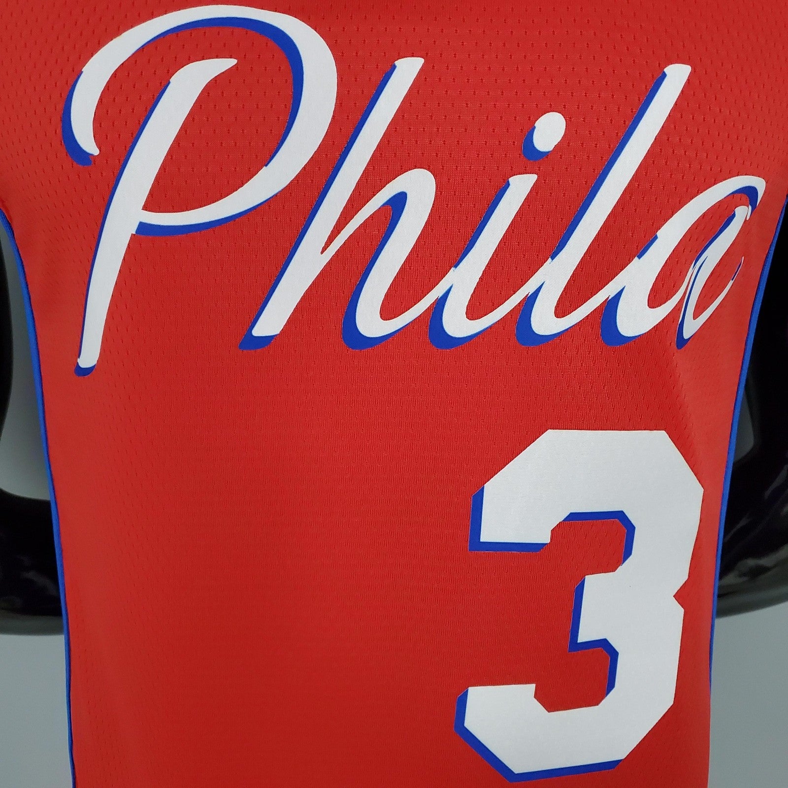 2021 Iverson#3 76ers Jordan Themed Red Nba Jersey
