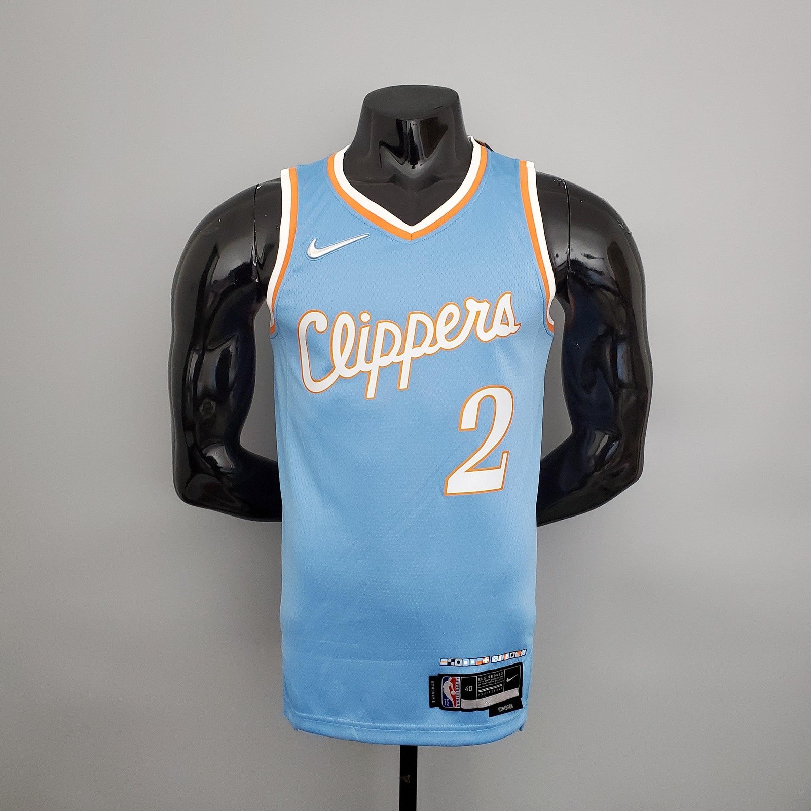 2022 Season Leonard #2 Clippers City Edition Blue Nba Jersey
