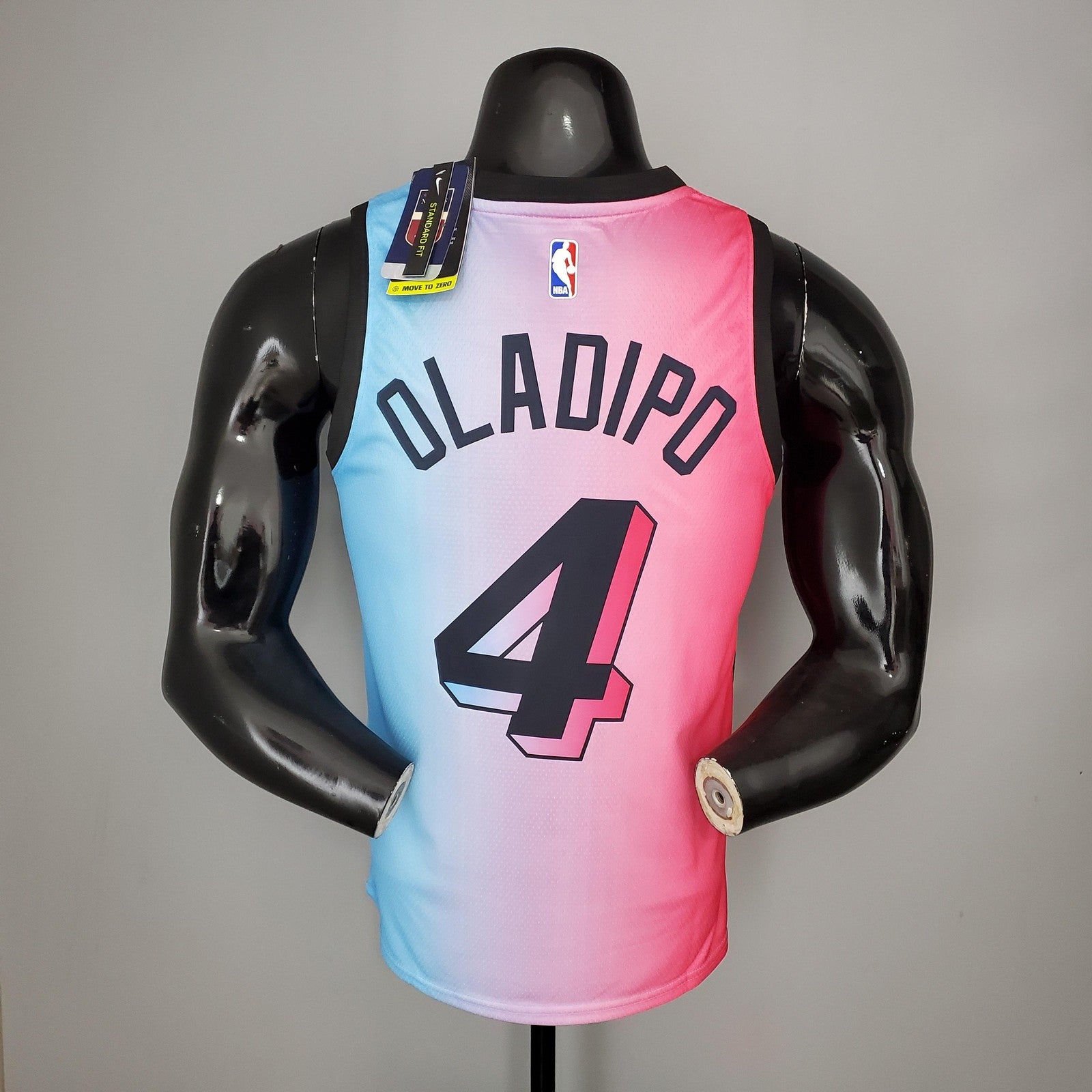 New Miami Heat Oladipo#4 City Edition Pink Blue Gradient Color (support Customization)