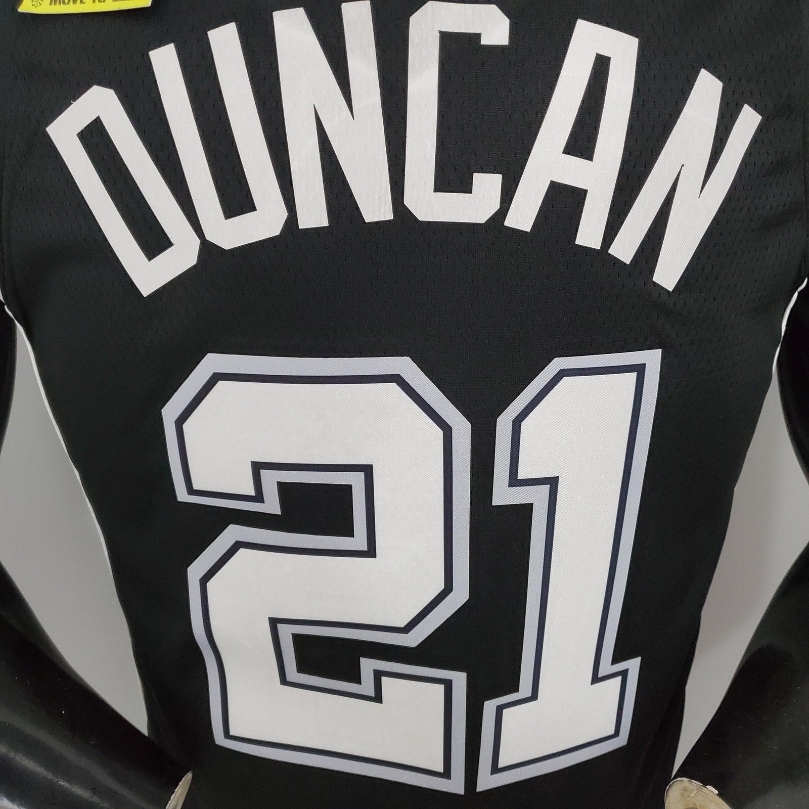 Duncan#21 Spurs Black Nba Jersey