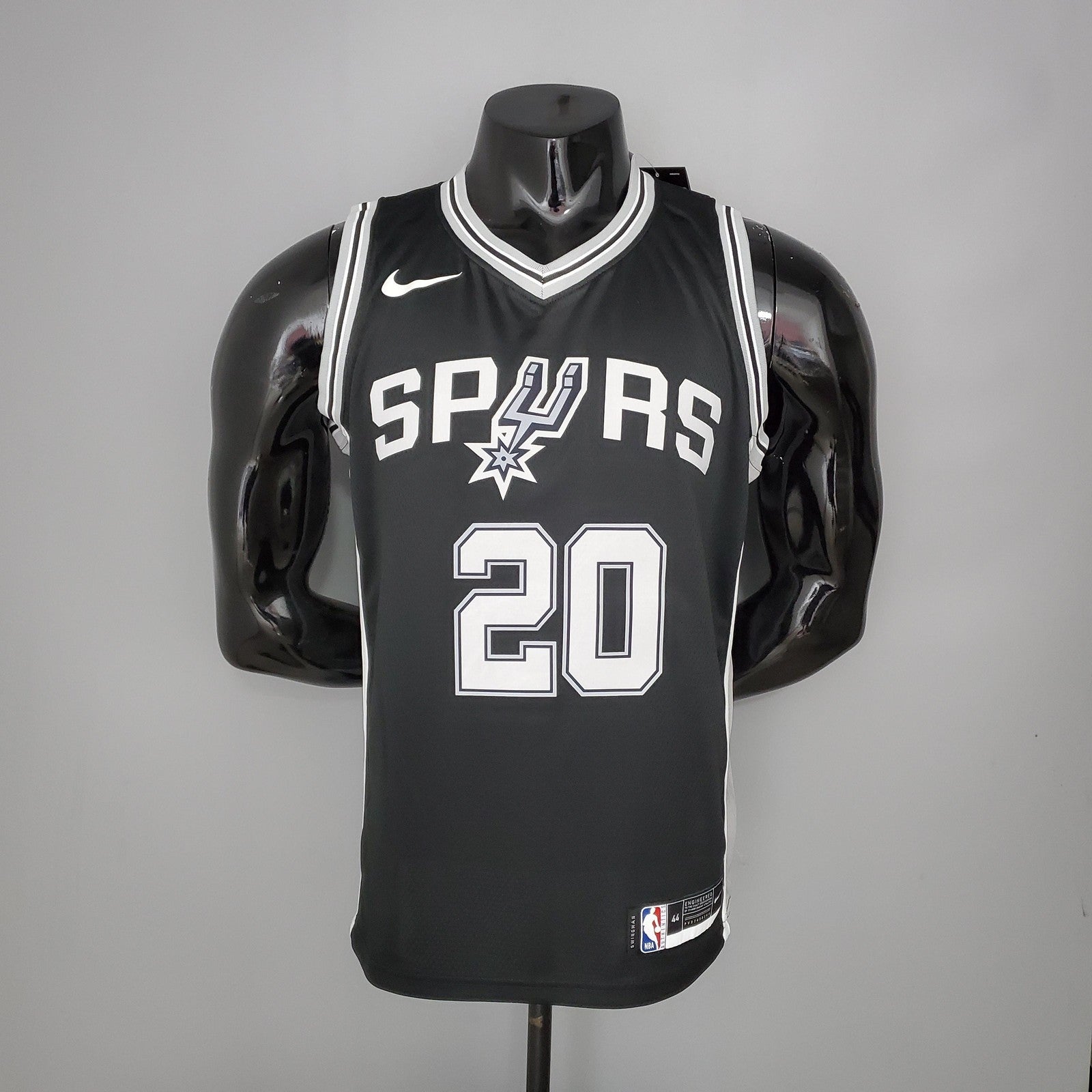 Ginobili#20 Spurs Black Nba Jersey