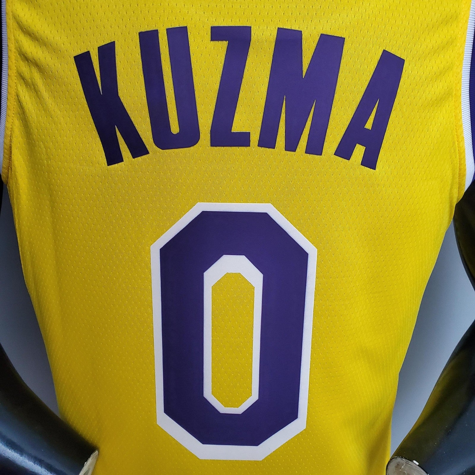 Kuzma #0 Lakers Commemorative Edition Round Neck Yellow Nba Jersey Nike Connect Recogn