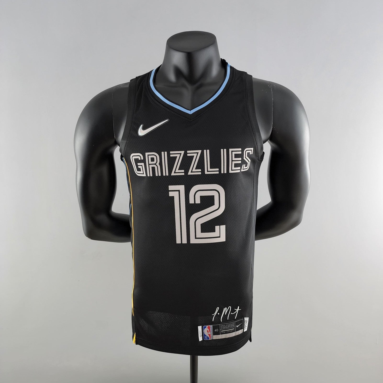 Morant#12 Memphis Grizzlies Honor Edition Black Nba Jersey