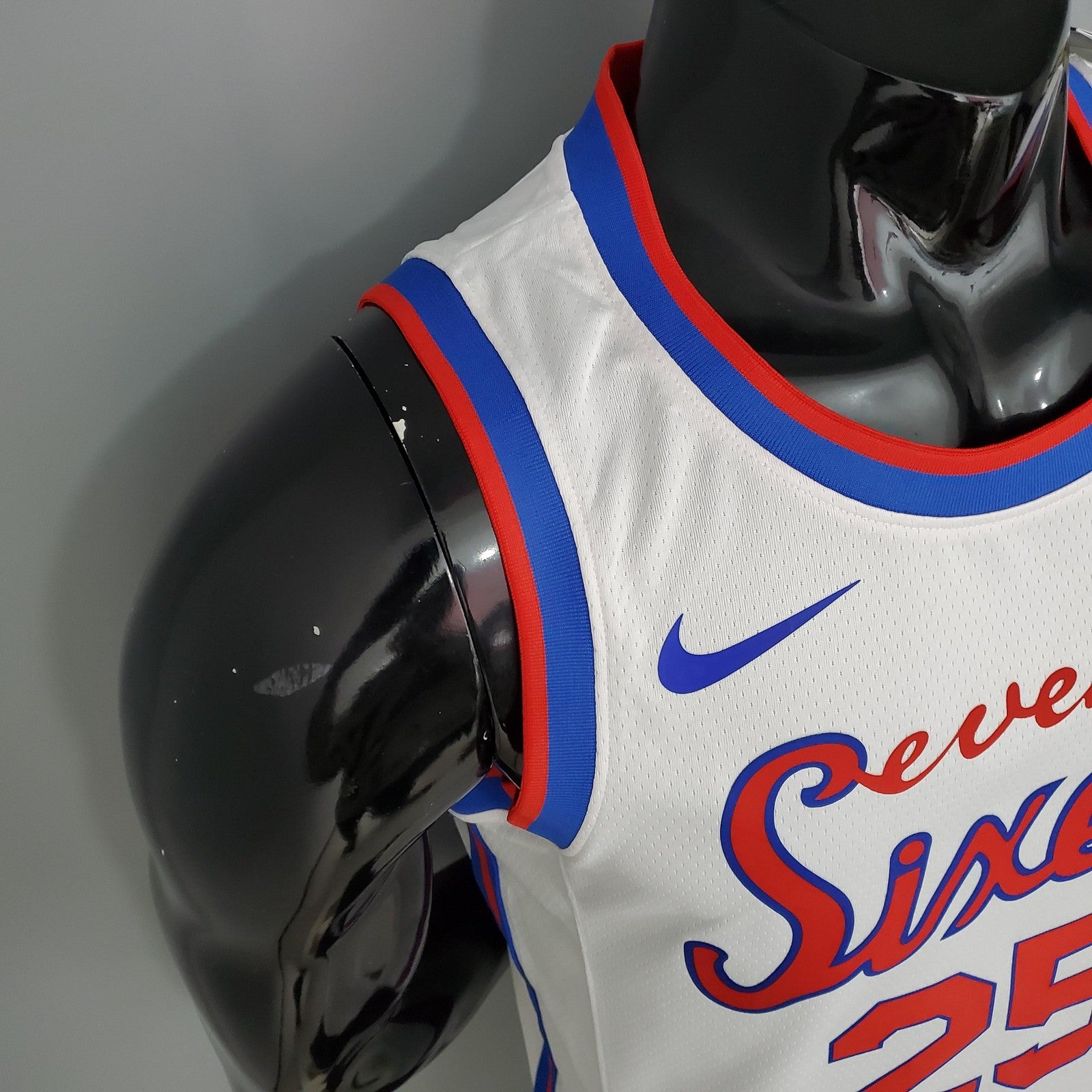 2021 Season 76ers Cursive Retro Limited Simmons#25 White Nba Jersey