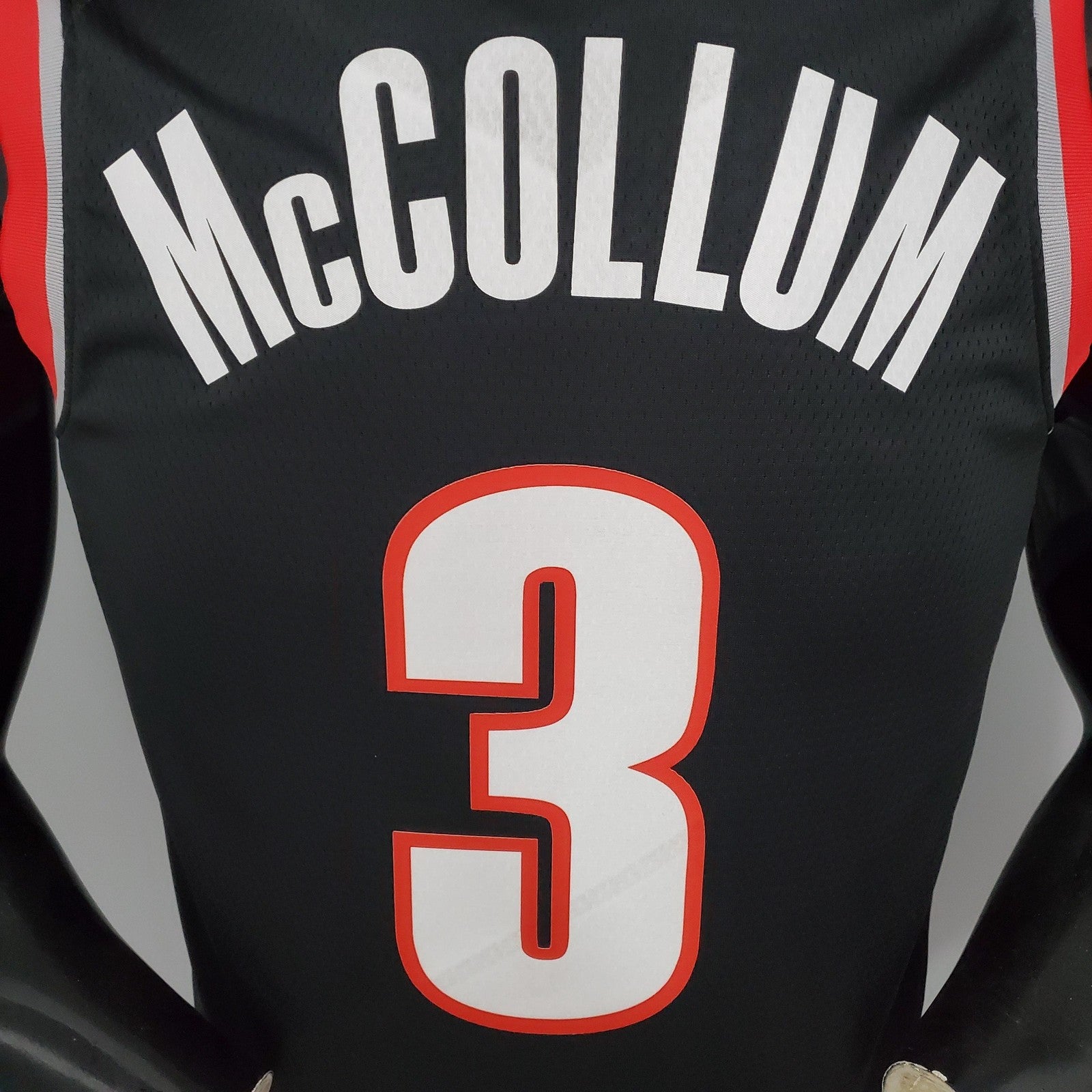 2021 Mccollum#3 Trail Blazers Home Black Nba Jersey