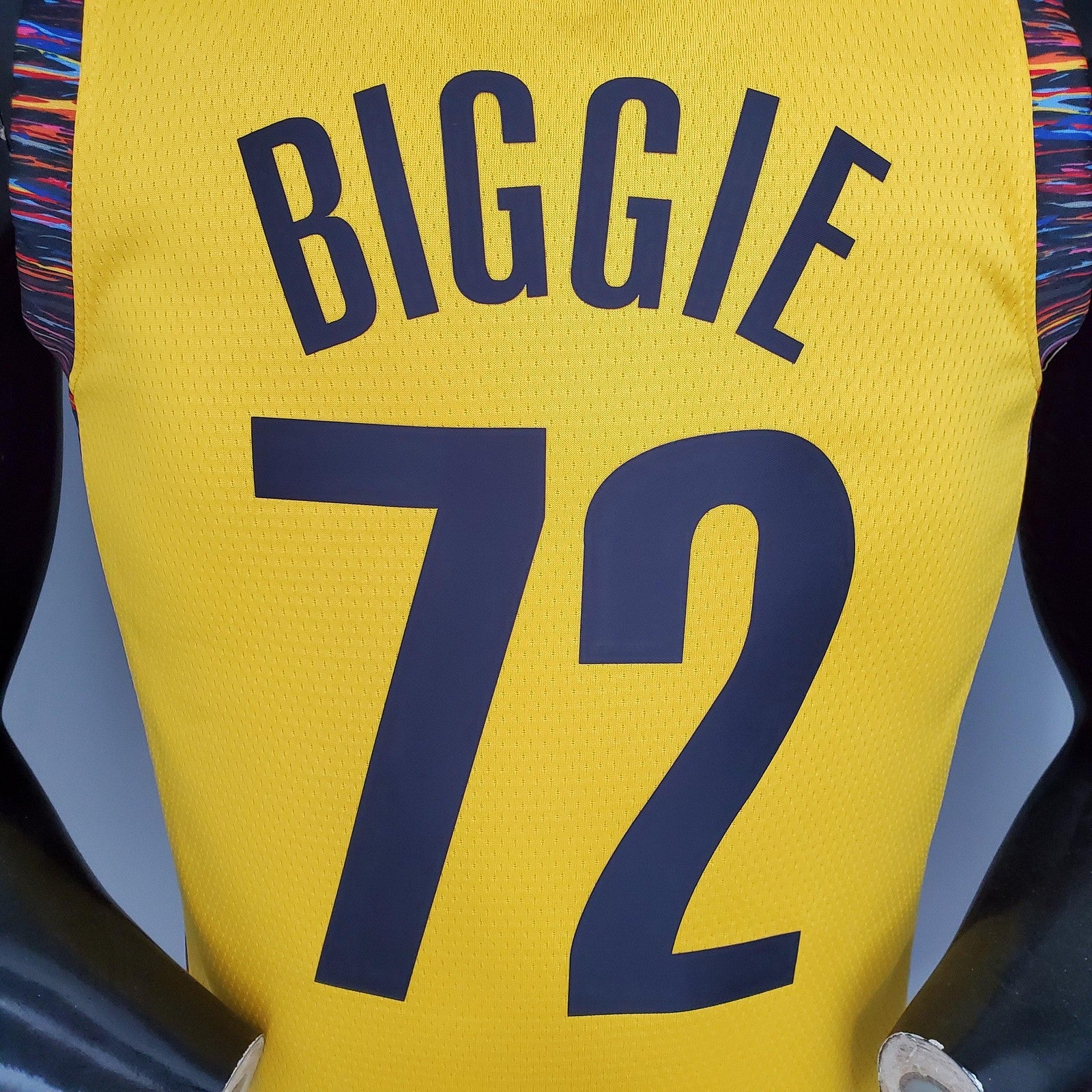 Biggie#72 Brooklyn Nets Commemorative Edition Yellow Nba Jersey