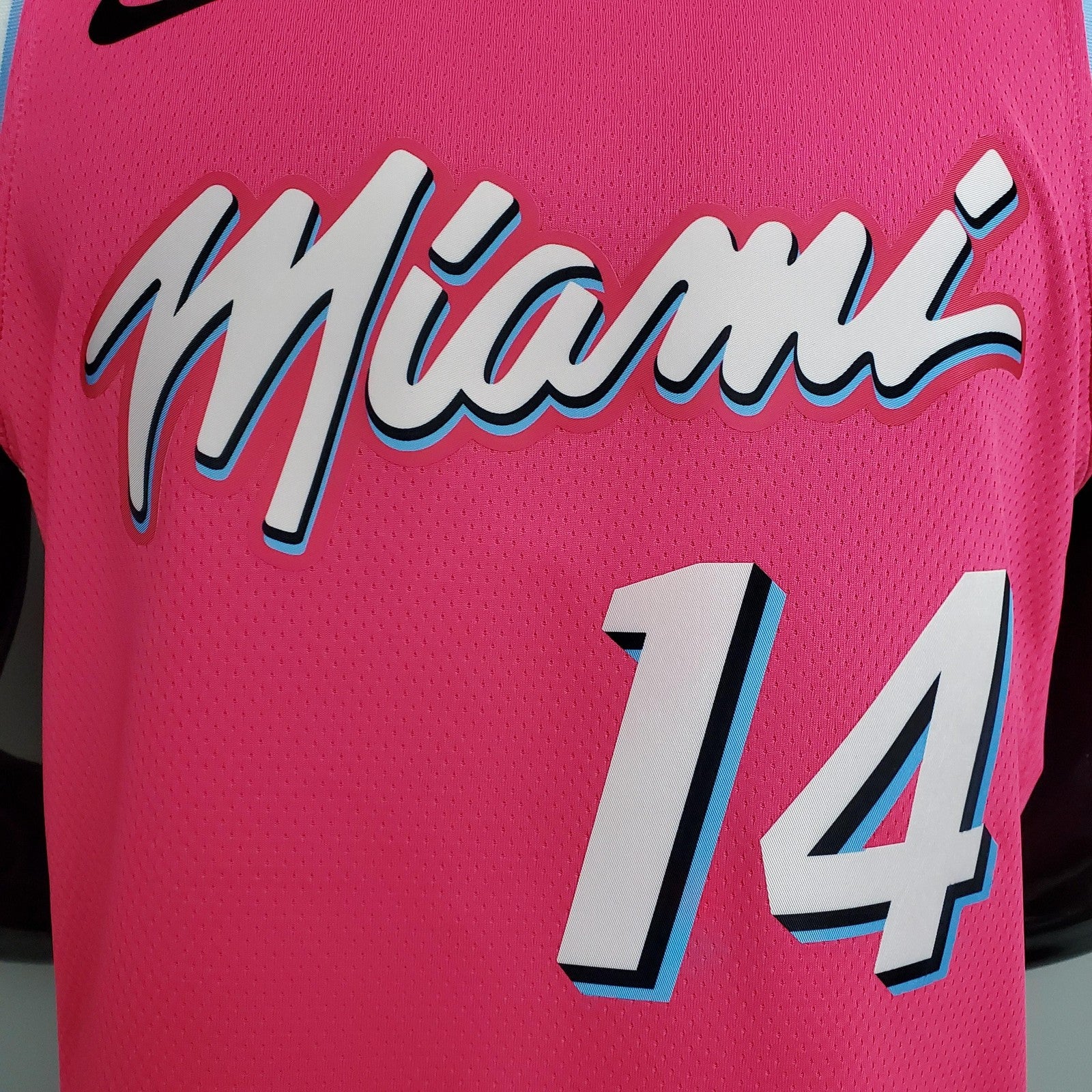 Herro#14 Miami Heat V Neck Pink Nba Jersey Nike Connect Recognition