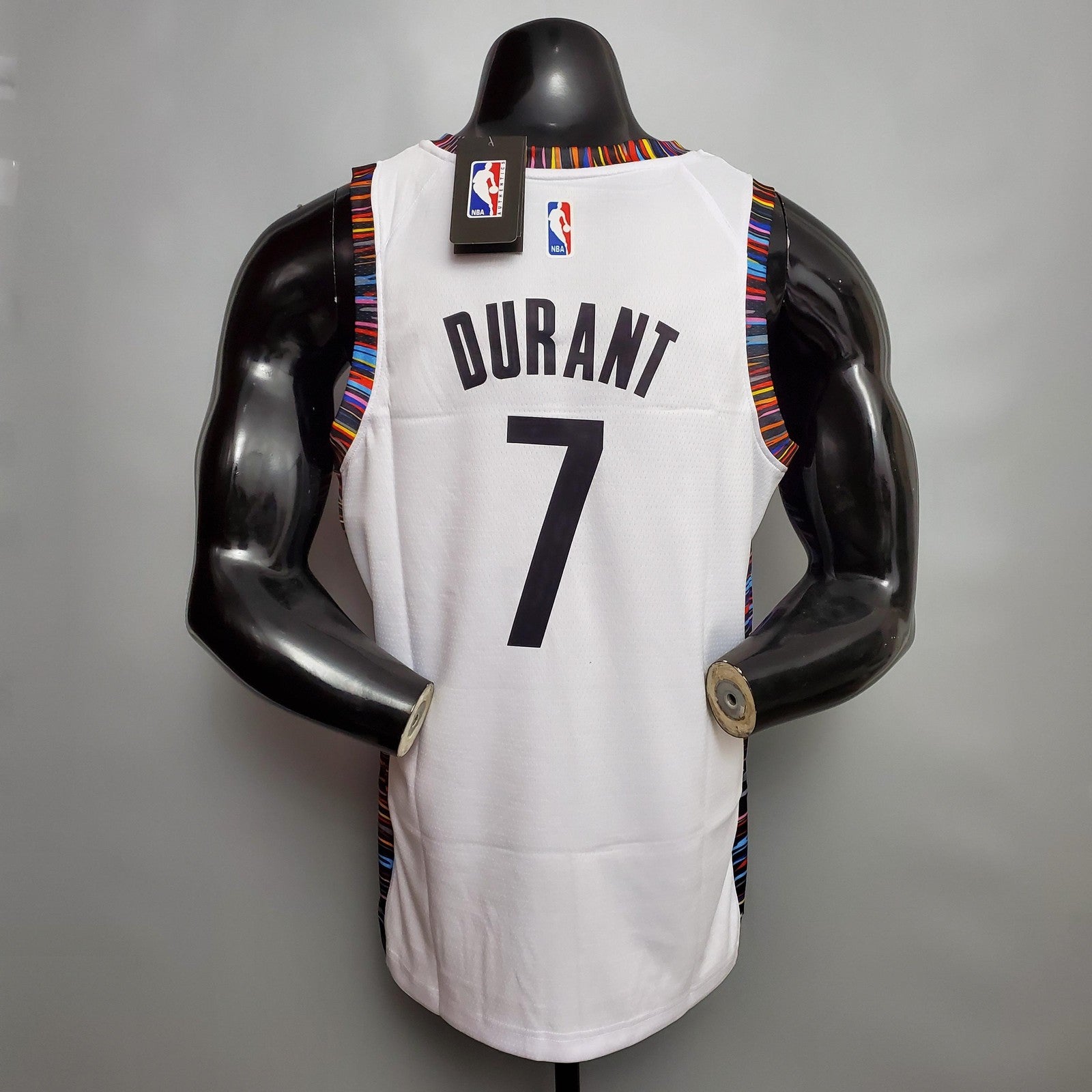 Durant #7 Brooklyn Nets City Version White Nba Jersey Nike Connect Recognition