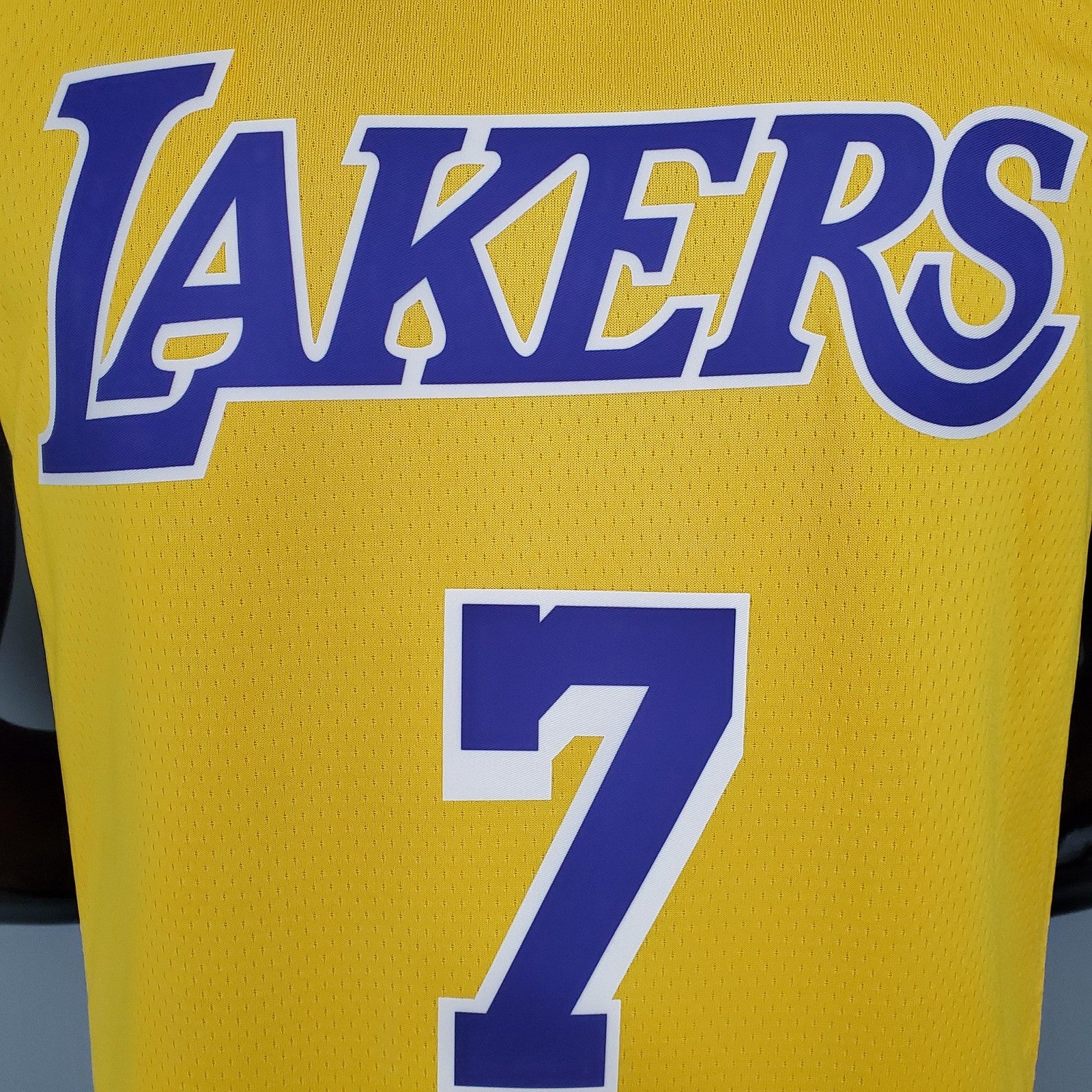 Anthony#7 Lakers Round Neck Yellow Nba Jersey
