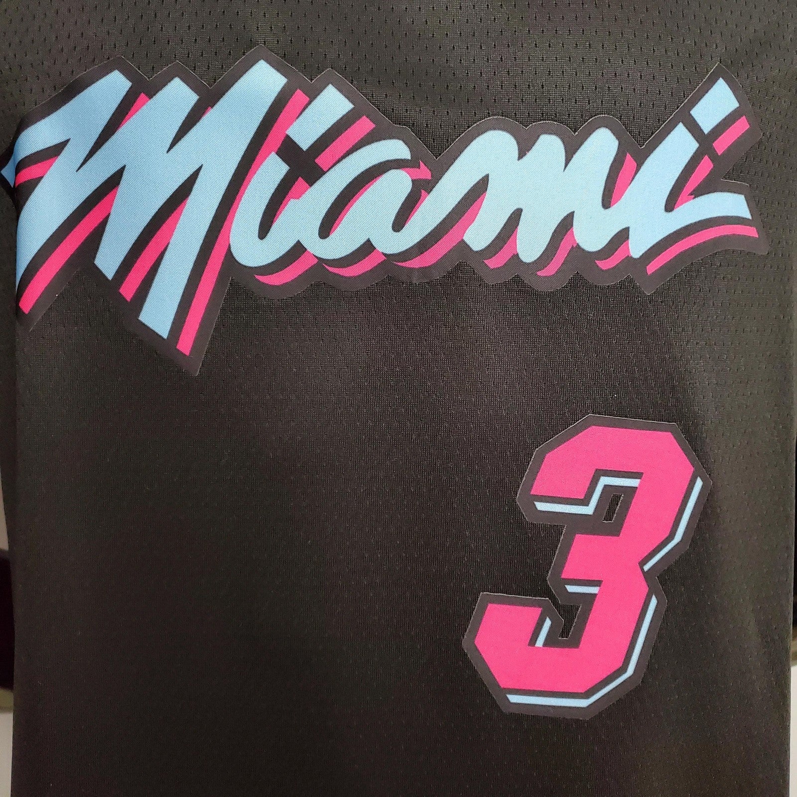 Wade #3 Miami Heat V Neck Black Nba Jersey Nike Connect Recognition