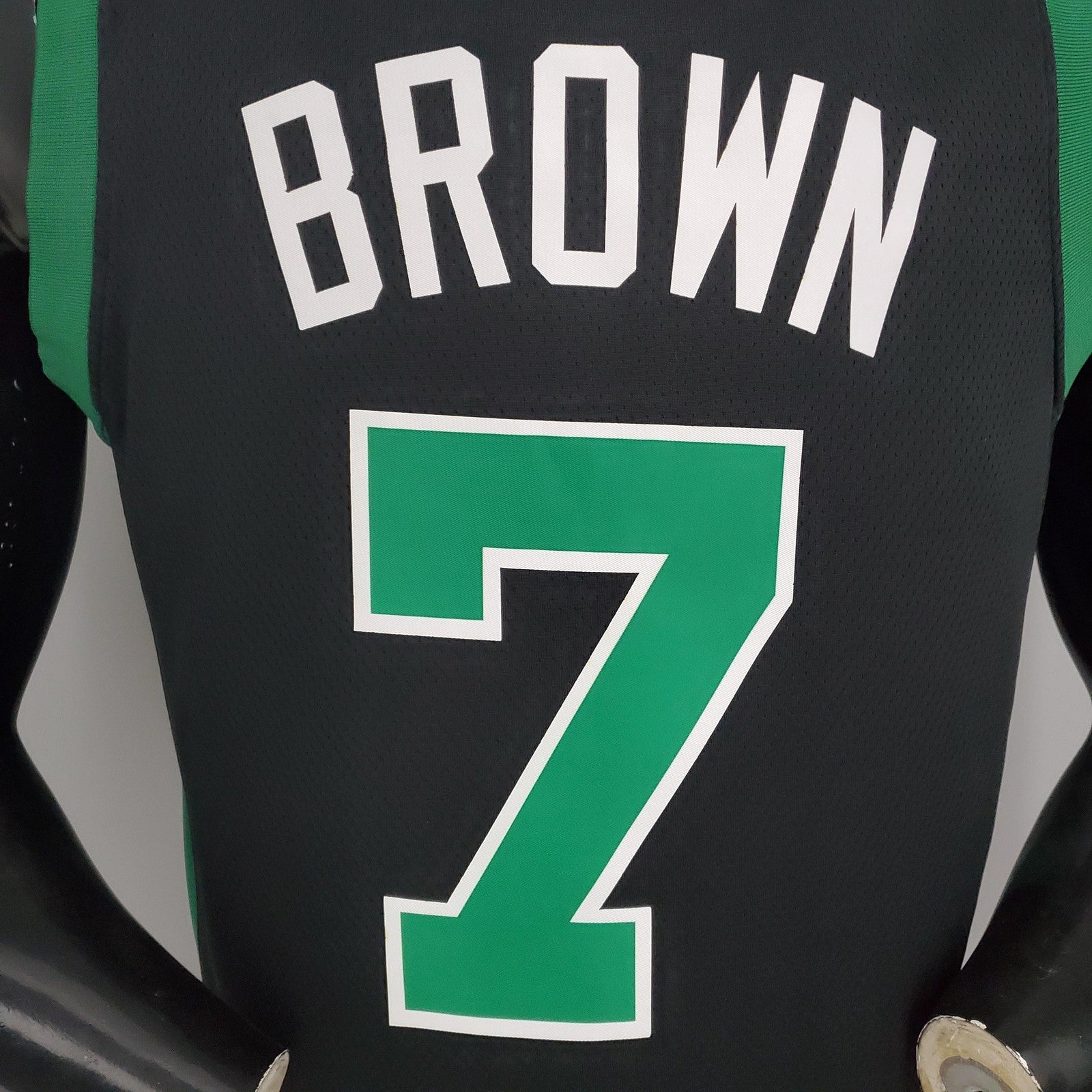 Brown#7 Celtics White Jordan Theme Black Nba Jersey