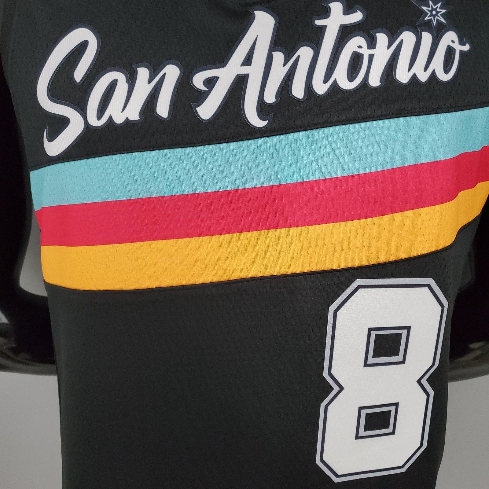 New Mills#8 Season Spurs City Edition Black Nba Jersey