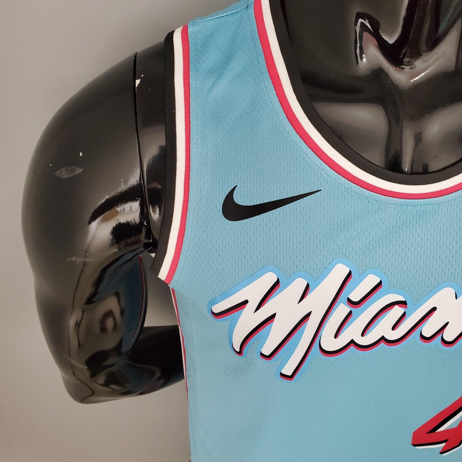 Oladipo#4 Miami Heat V Neck Blue Nba Jersey