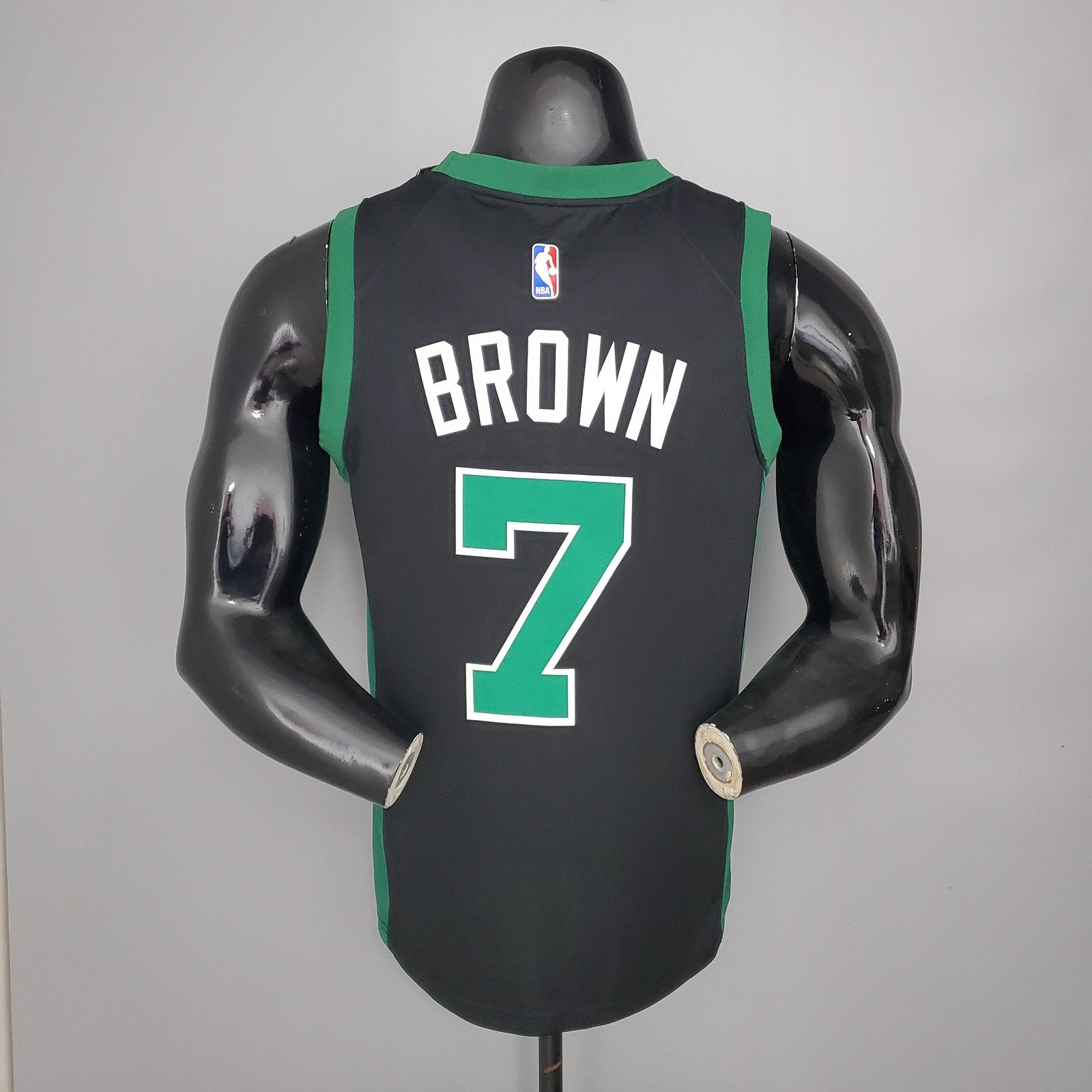 Brown#7 Celtics White Jordan Theme Black Nba Jersey