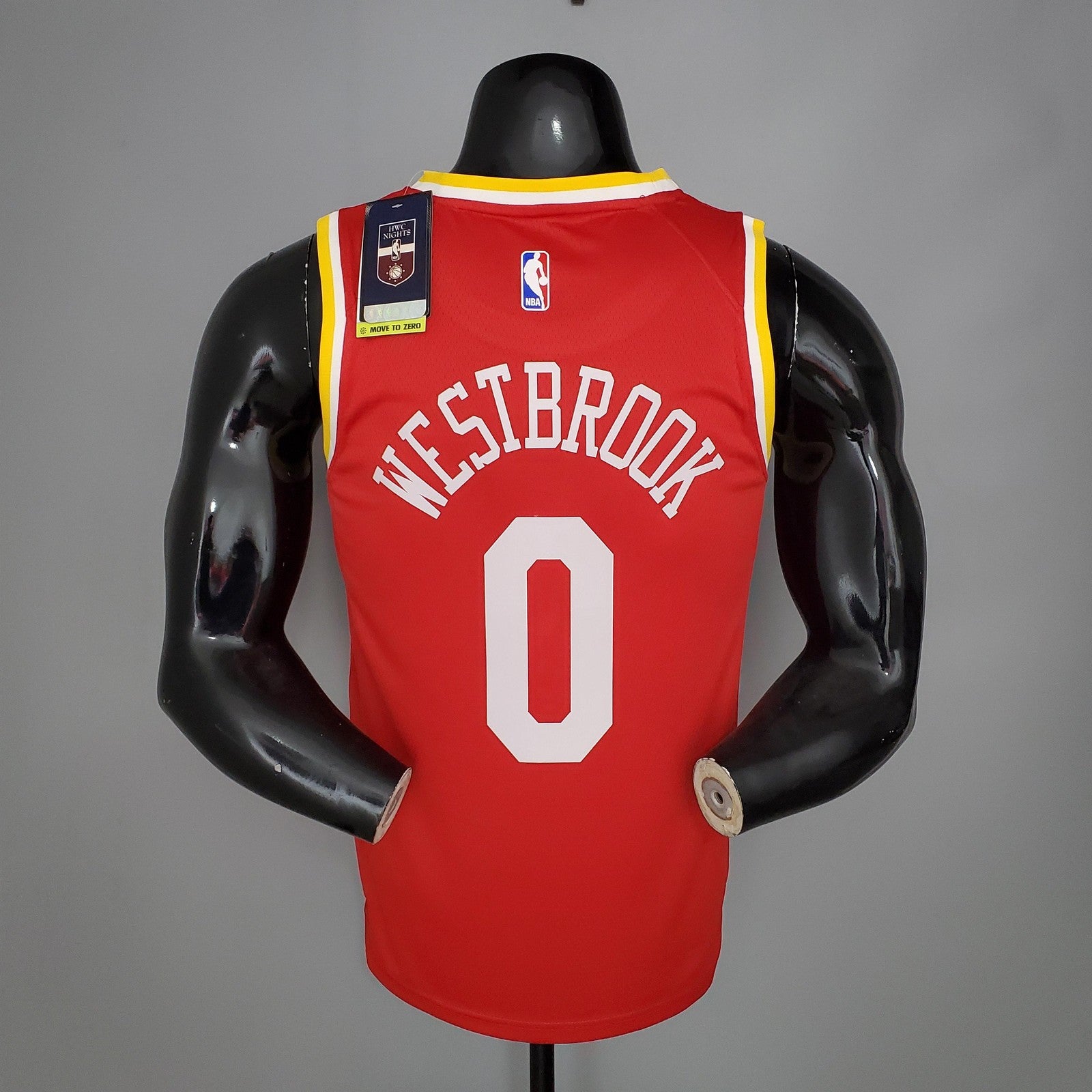 Westbrook#0 Rockets Retro Red Nba Jersey