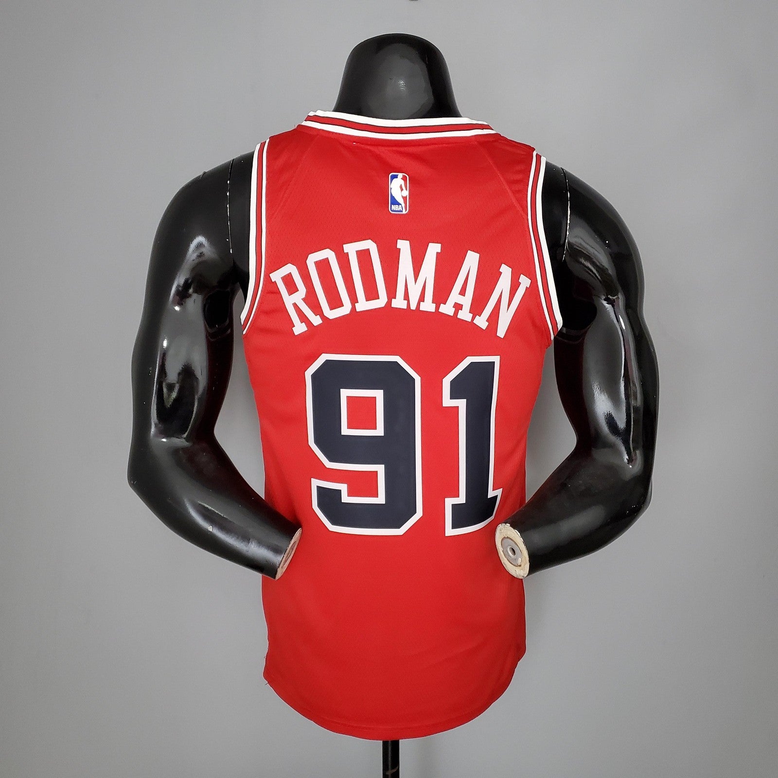Rooman#91 Chicago Bulls Red Nba Jersey
