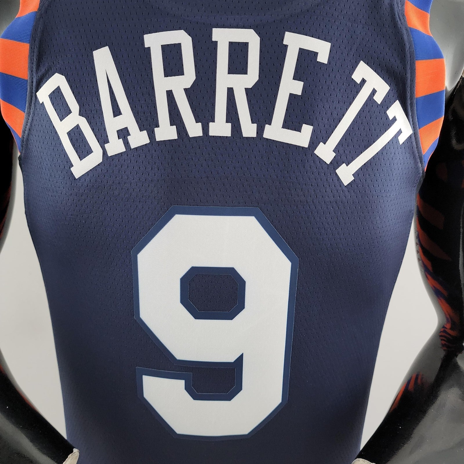 New York Knicks Barrett #9 Striped Nba Jersey