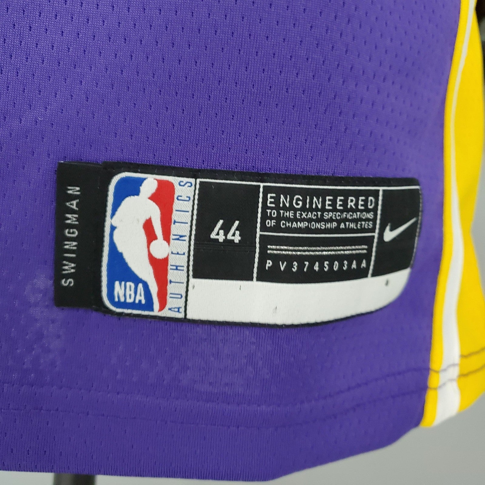 Anthony#7 Los Angeles Lakers Purple Yellow Side Nba Jersey V
