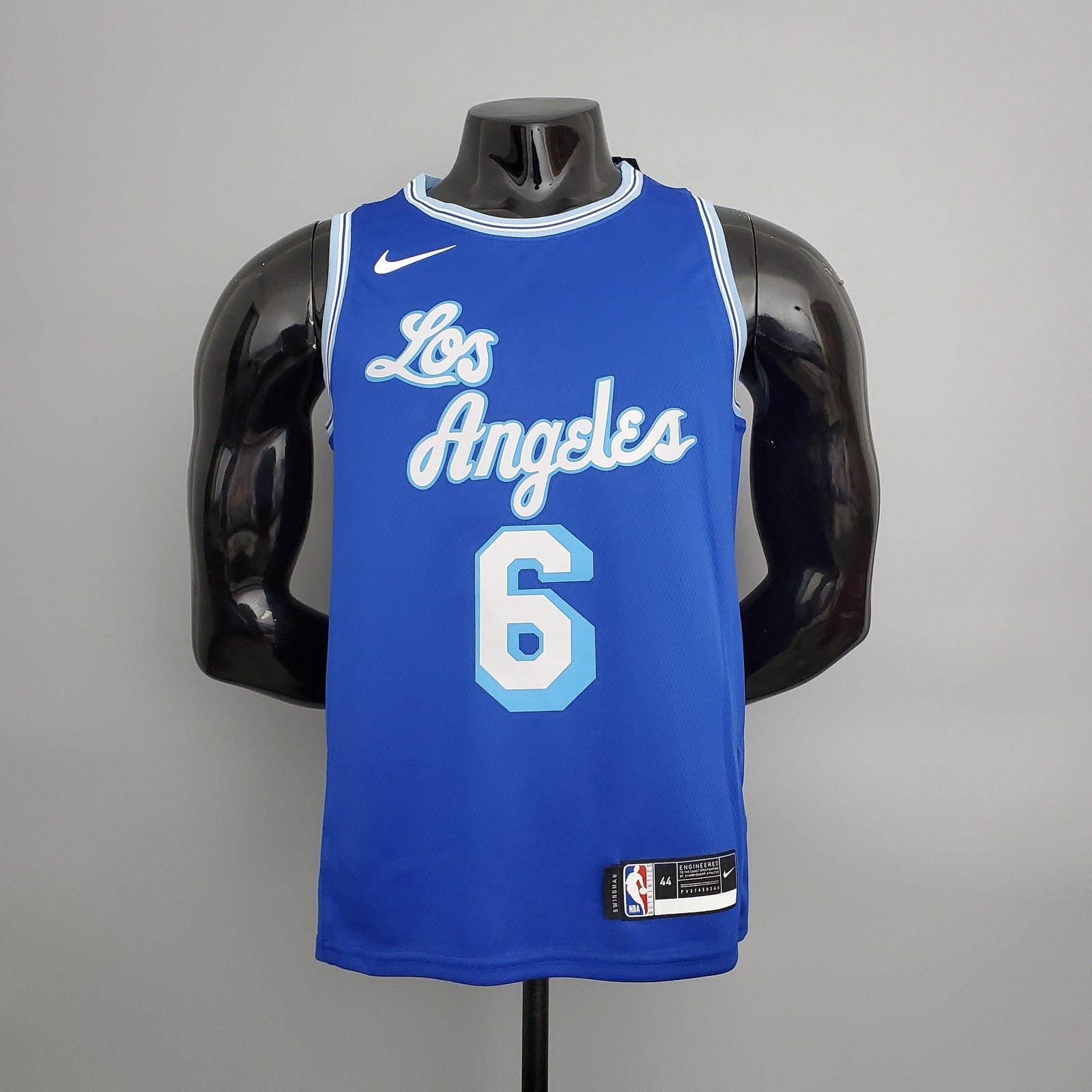 2021 James#6 Lakers Retro Blue Nba Jersey