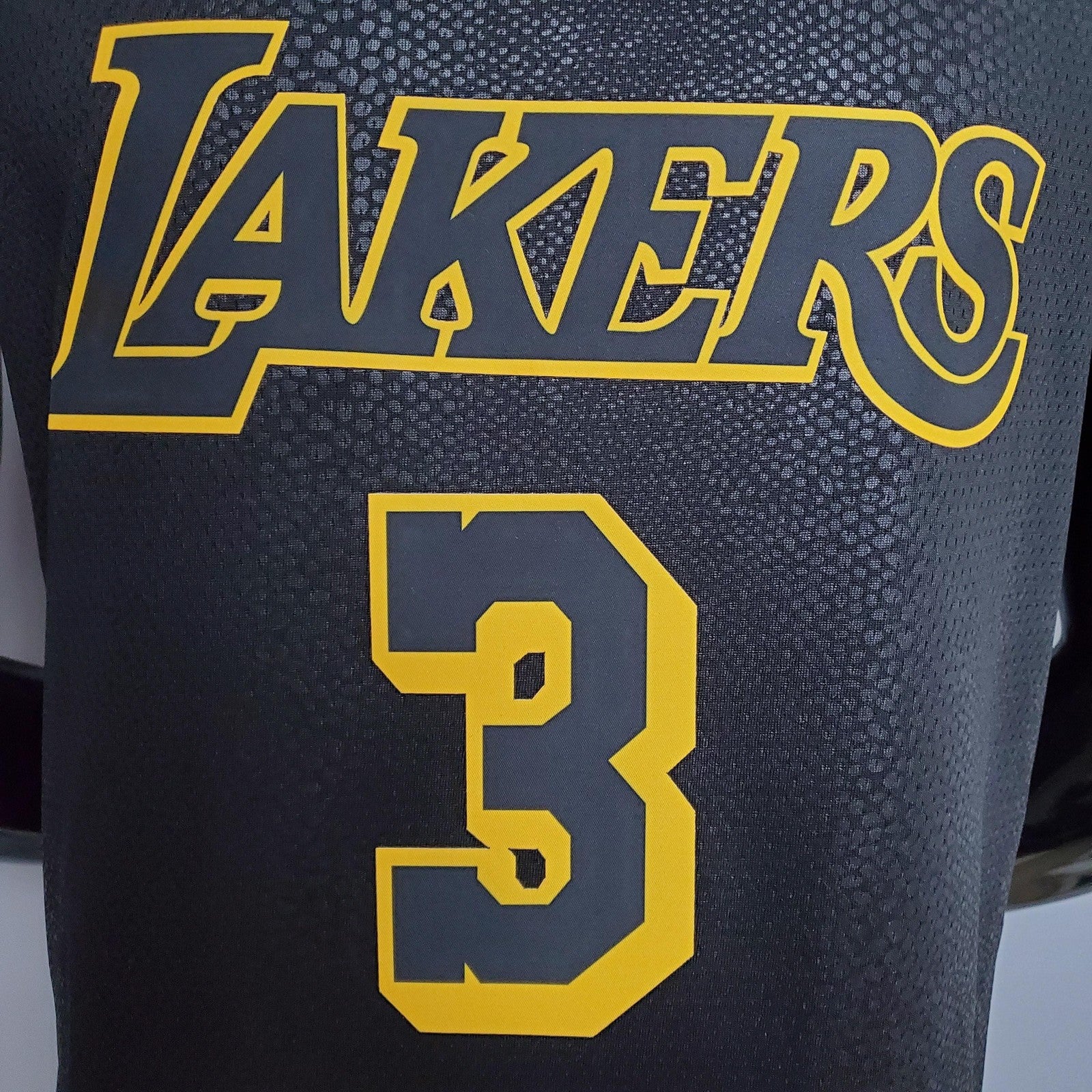 New Davis #3 Los Angeles Lakers Black Nba Jersey Nike Connect Recognition