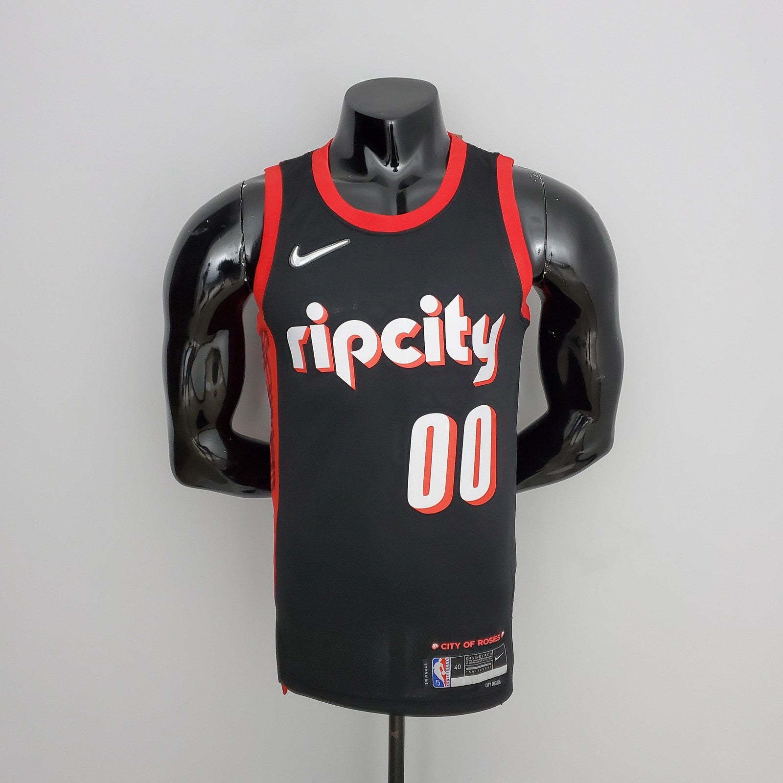 2022 Season Anthony#00 Trail Blazers Urban Edition Black Nba Jersey