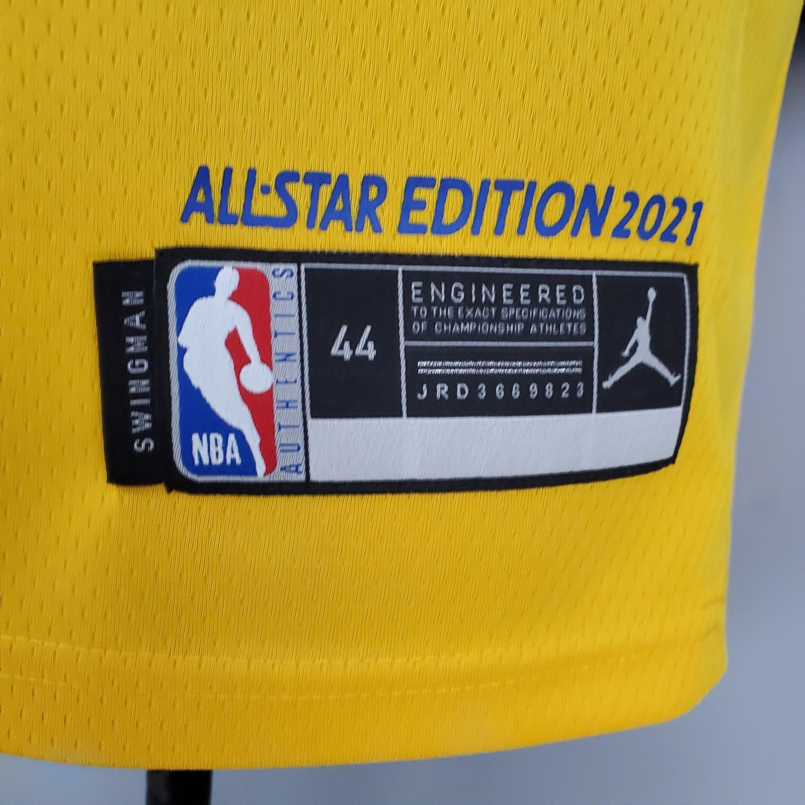2021 James#23 All Star Yellow Nba Jersey