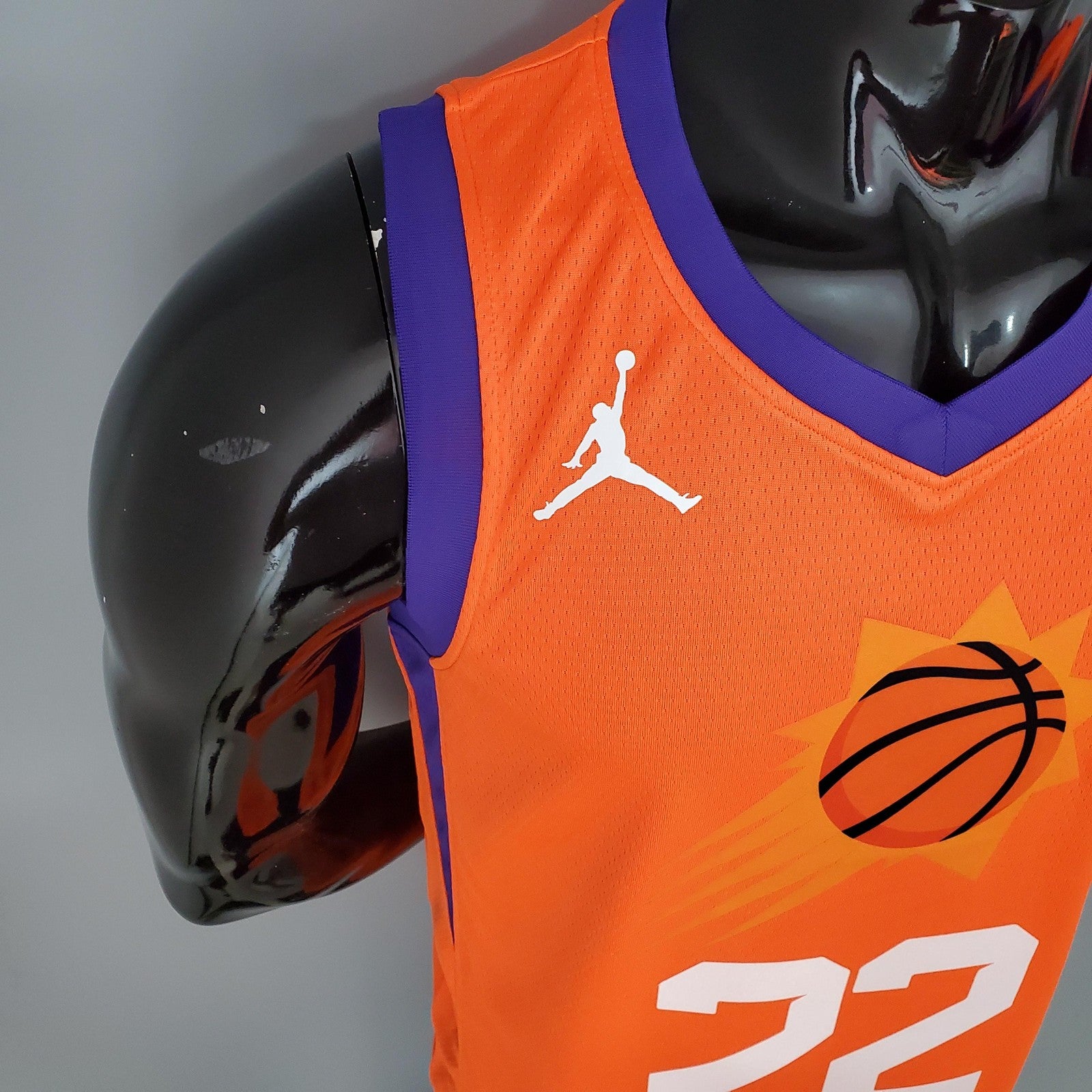 2021 Ayton#22 Suns Jordan Theme Orange Nba Jersey