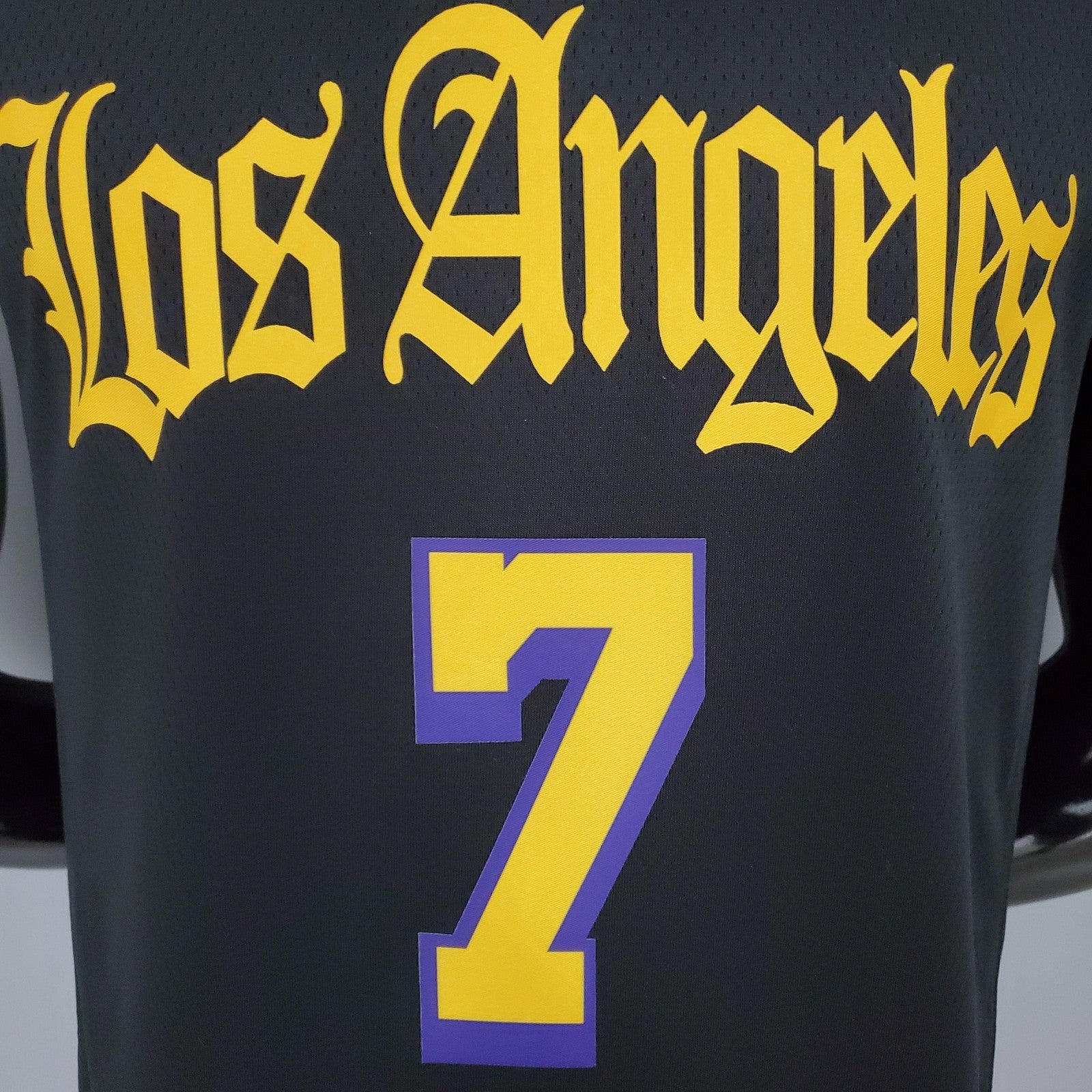2021 Anthony#7 Los Angeles Lakers Black Latin Black Nba Jersey