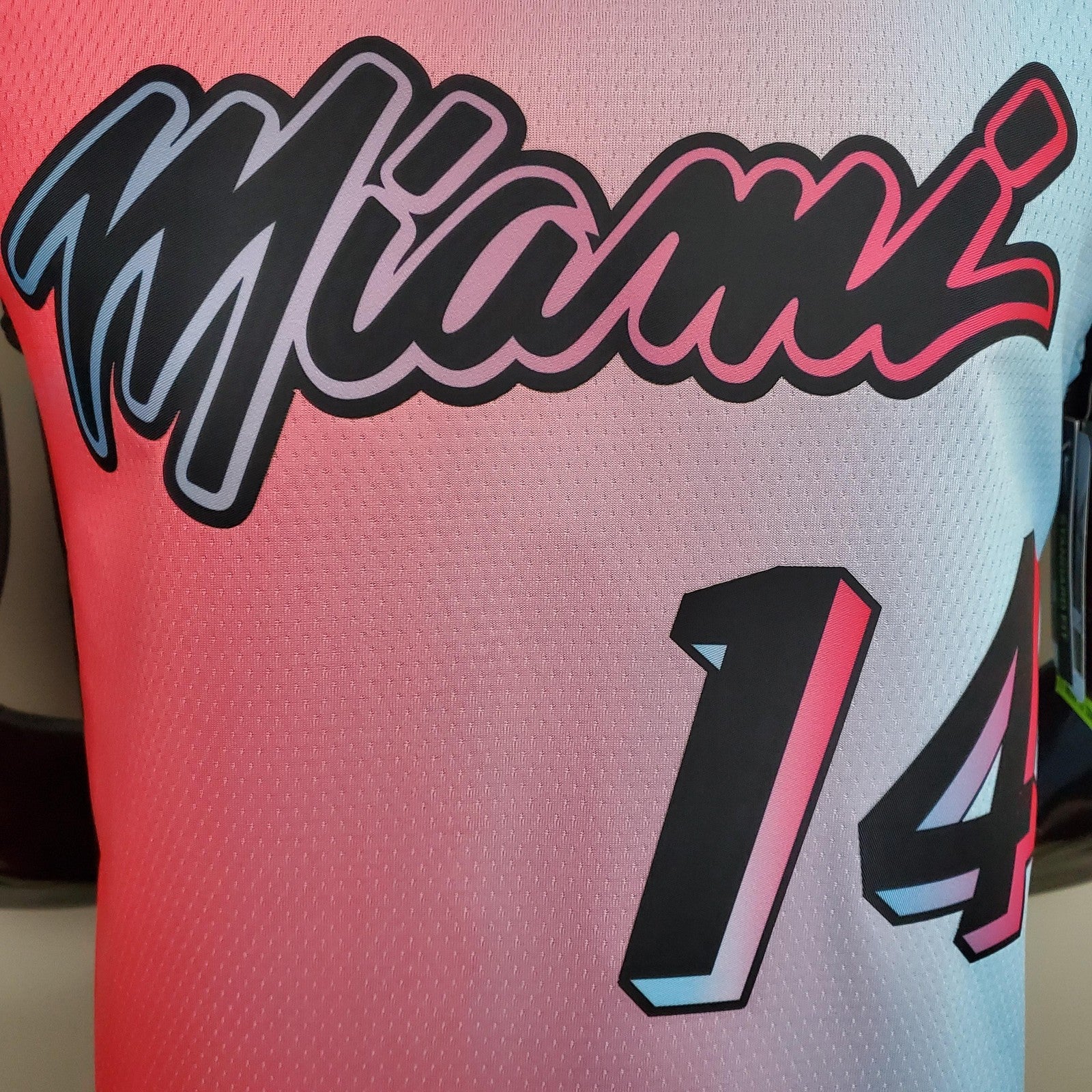 New Miami Heat Herro#14 City Edition Pink Blue Gradient Color (support Customization)