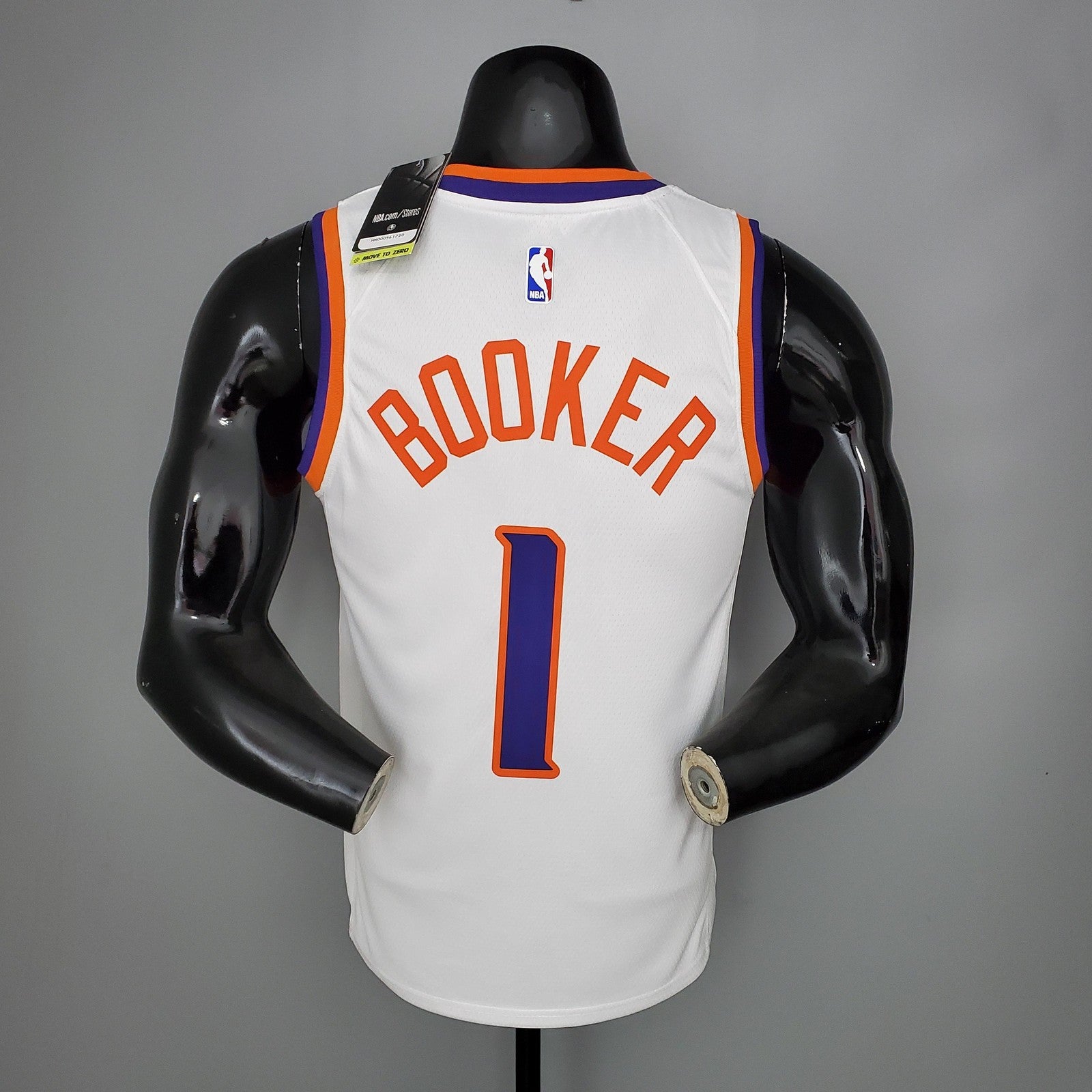 Booker#1 Phoenix Suns White Nba Jersey