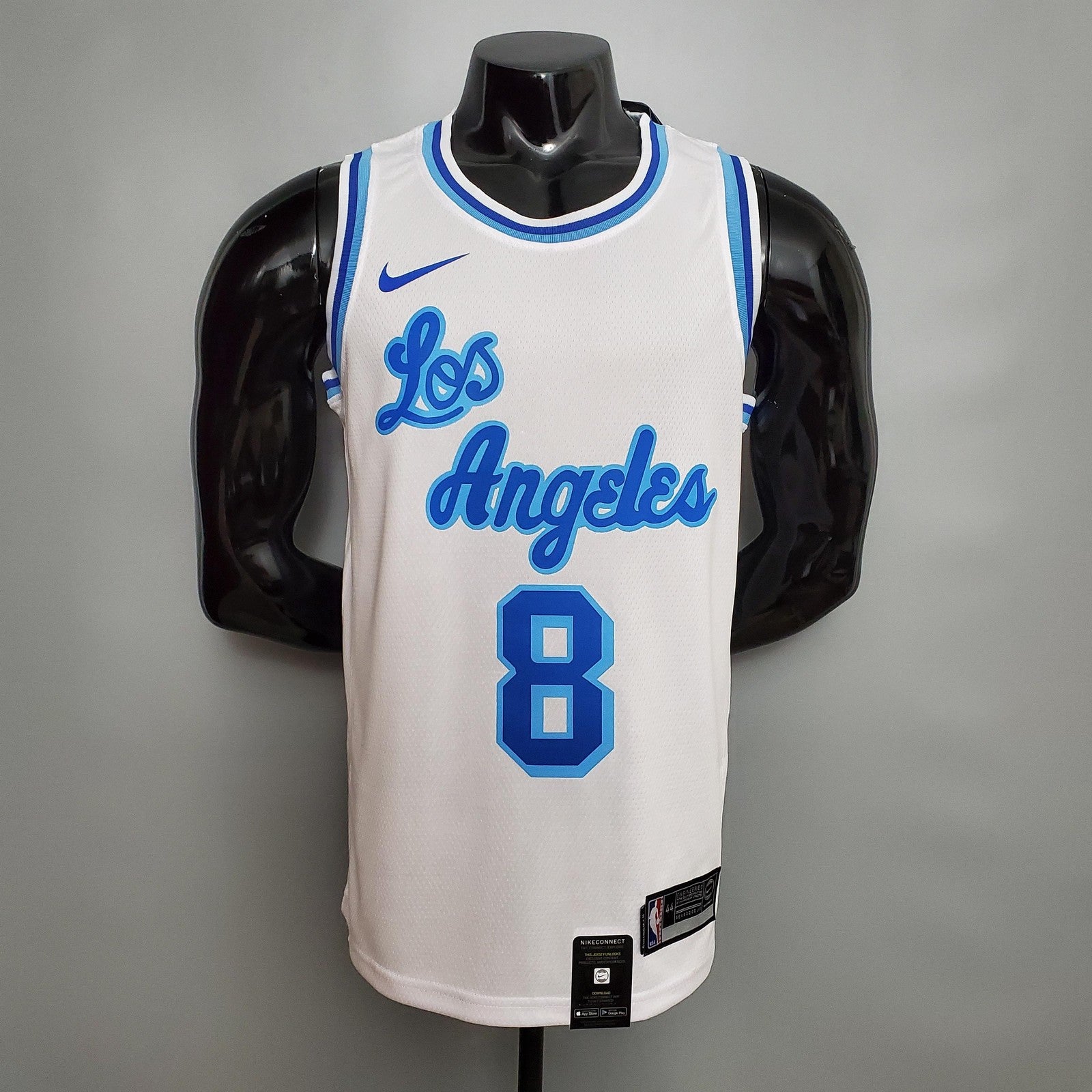 Retro Night Bryant #8 Los Angeles Lakers White Nba Jersey Nike Connect Recognition