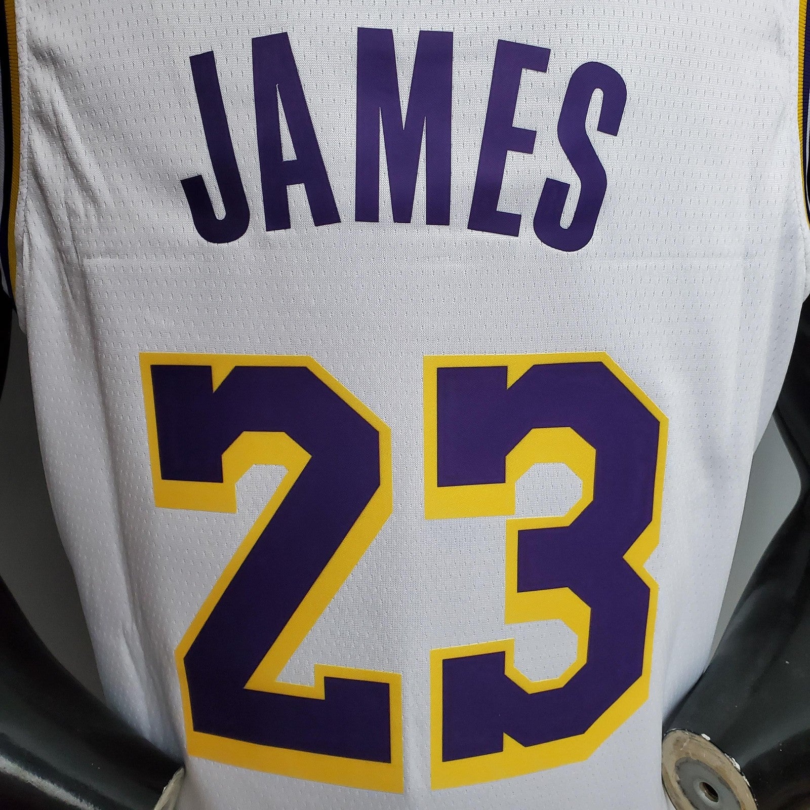 James #23 Lakers Round Neck White Nba Jersey Nike Connect Recognition