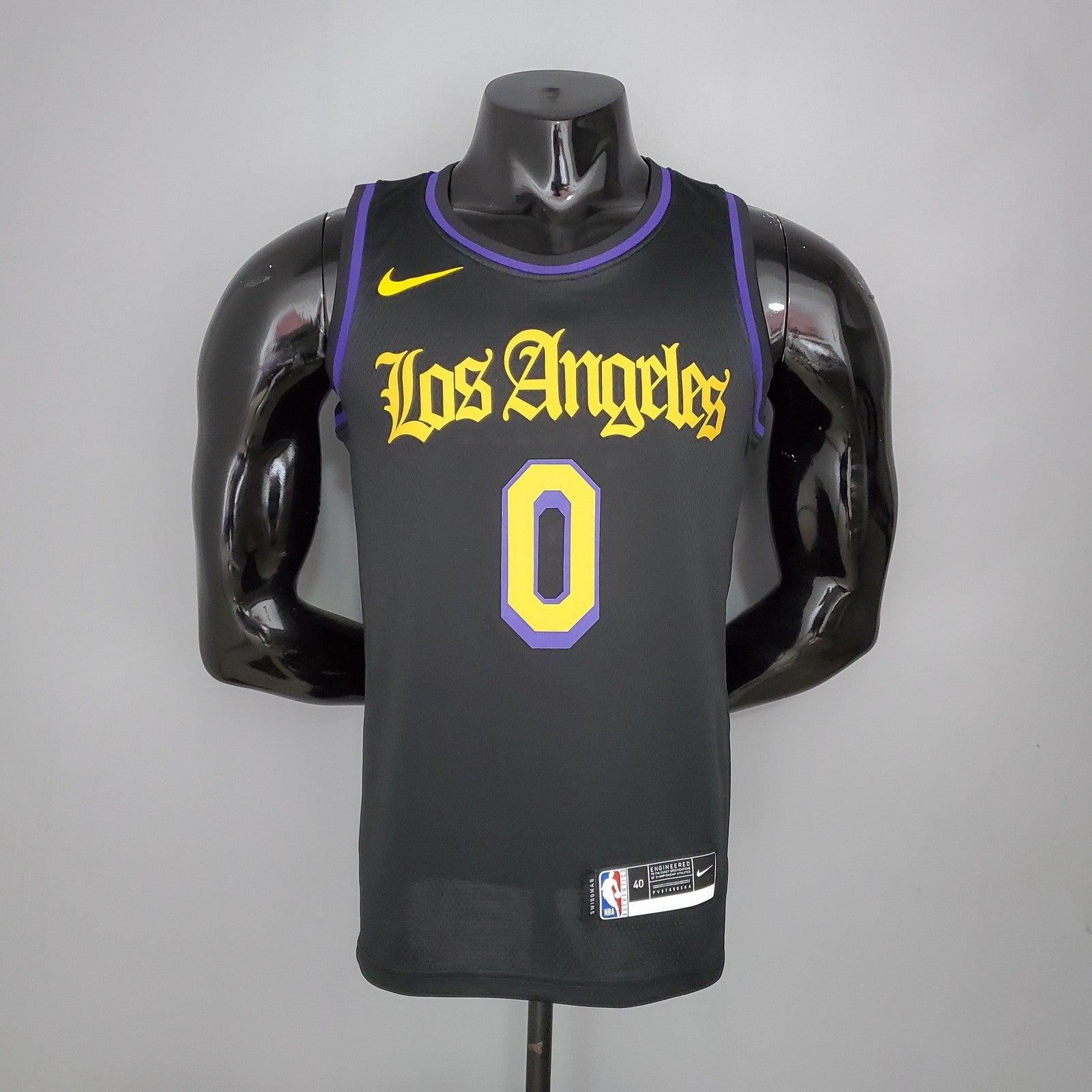 2021 Kuzma#0 Los Angeles Lakers Black Latin Black Nba Jersey