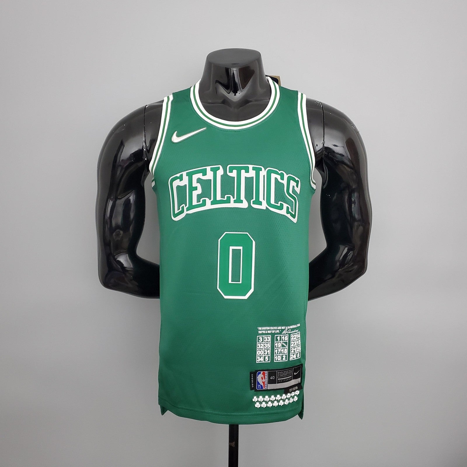 2022 Boston Celtics Tatum #0 Teltes City Edition Green Nba Jersey
