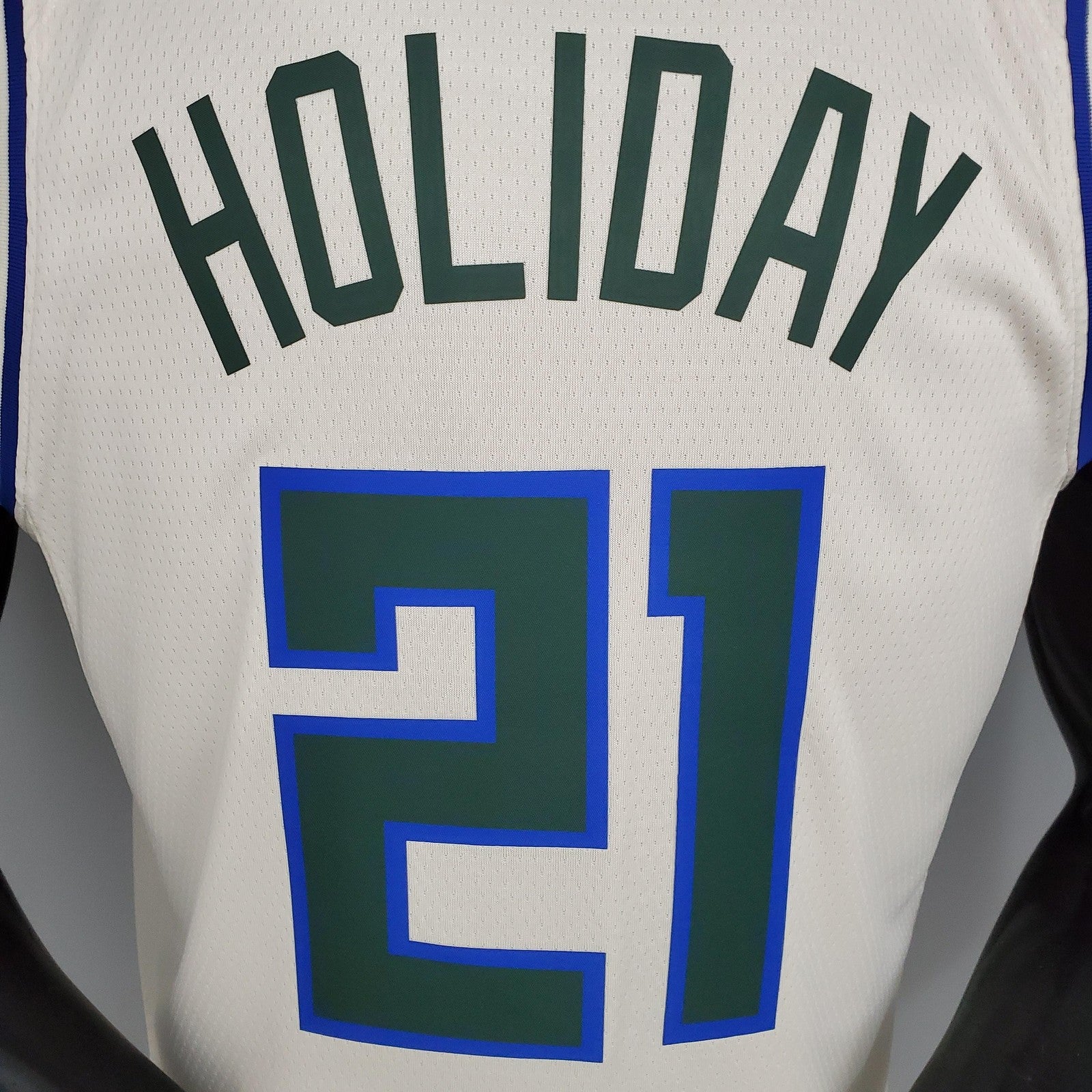 Holidoay#21 Bucks Beige Nba Jersey