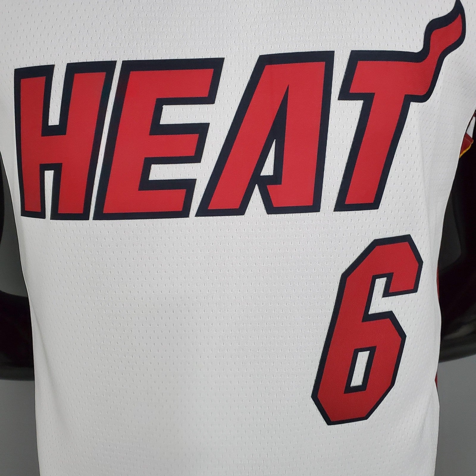 Miami Heat James#6 White Nba Jersey