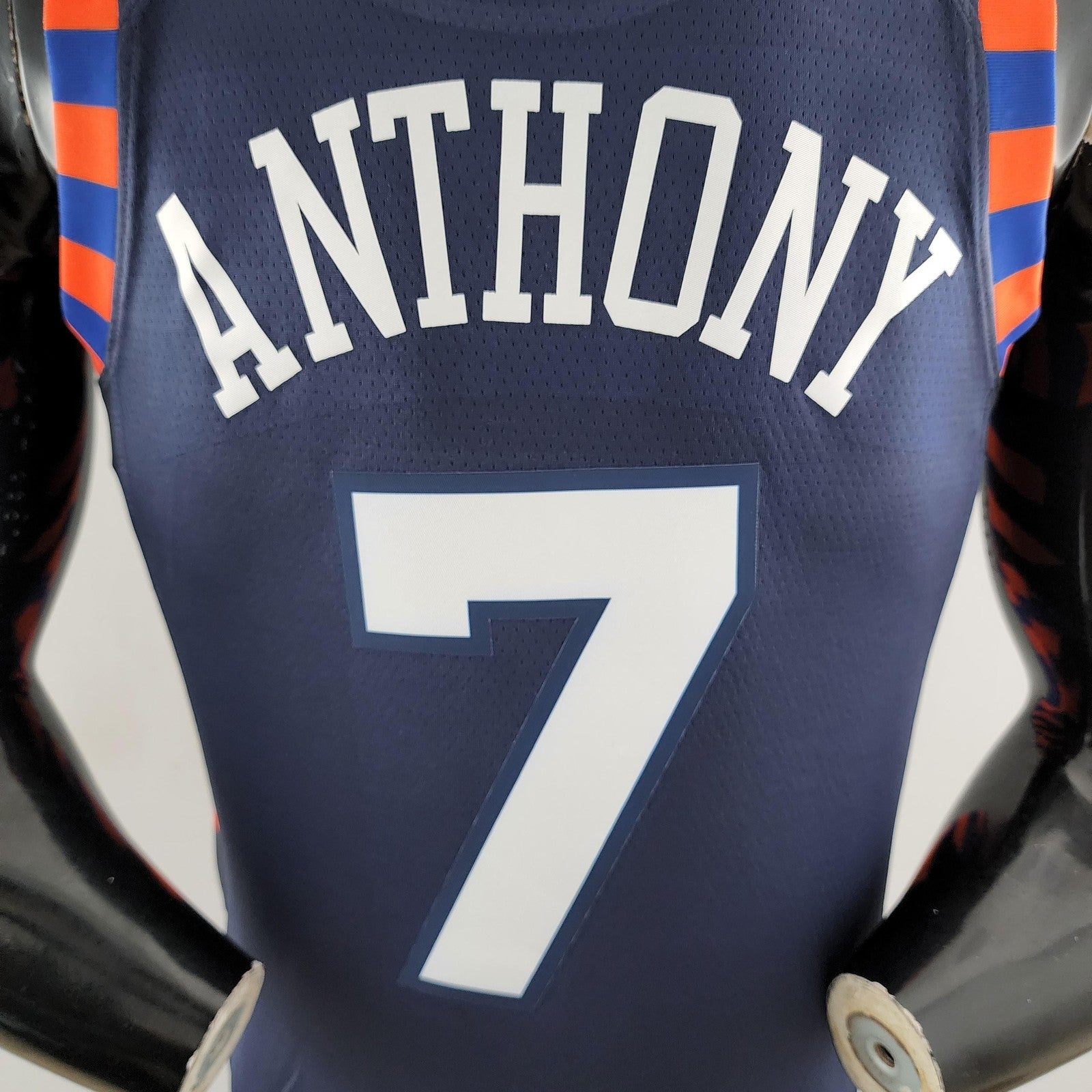 New York Knicks Anthony #7 Striped Nba Jersey