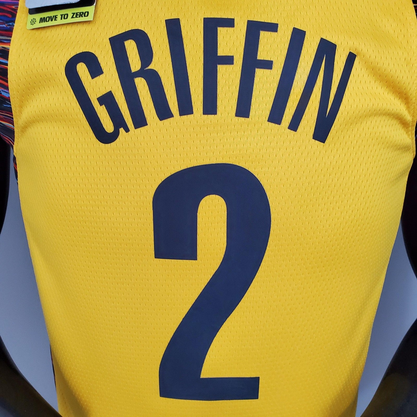Griffin#2 Brooklyn Nets Commemorative Edition Yellow Nba Jersey