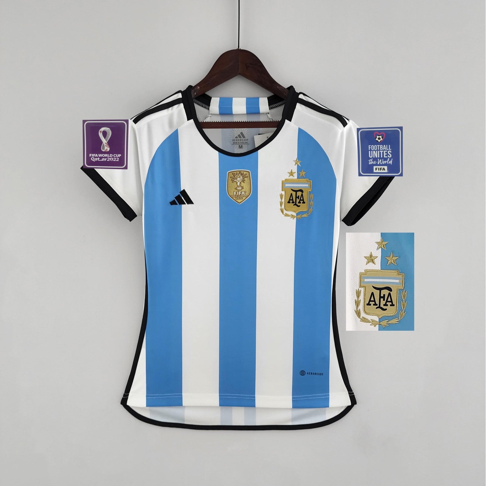 2022 Argentina 3 Star World Cup Jersey Home