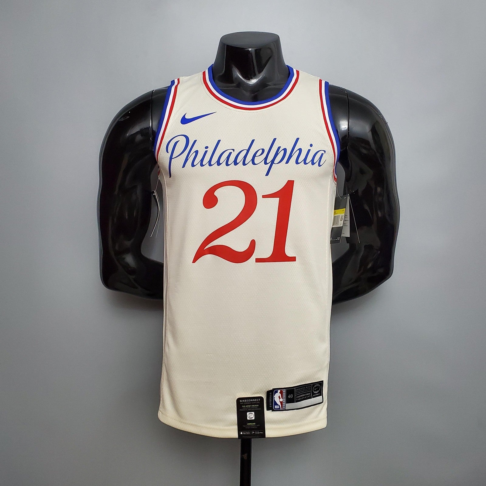 2020 Philadelphia 76ers Embiid#21 City Limited Edition Beige