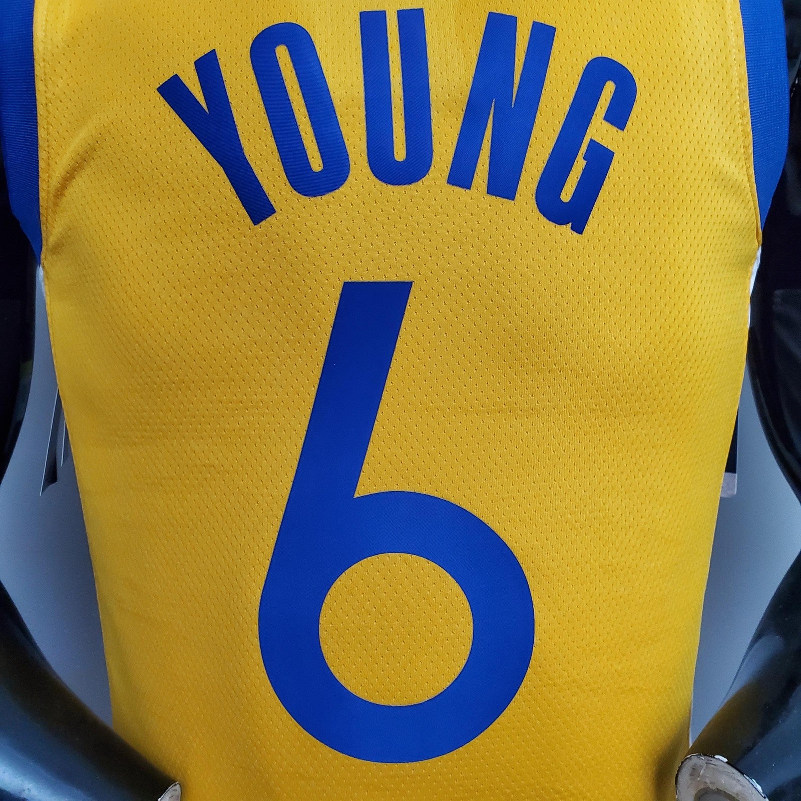 New Young#6 Golden State Warriors Yellow Nba Jersey