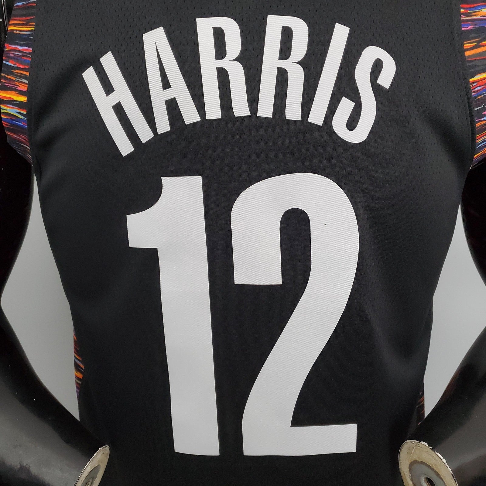 Harris#12 Brooklyn Nets City Version Black Nba Jersey