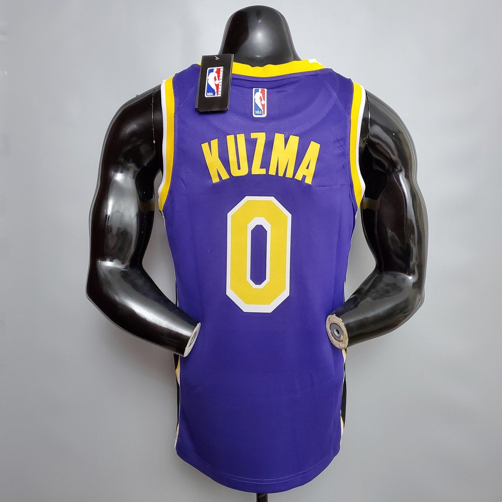 Kuzma #0 Lakers Purple Nba Jersey Nike Connect Recognition
