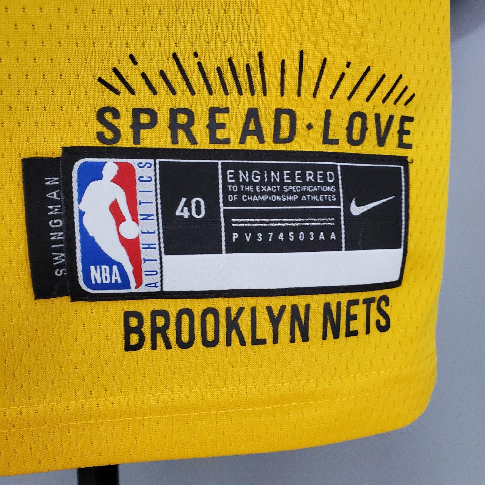 Griffin#2 Brooklyn Nets Commemorative Edition Yellow Nba Jersey