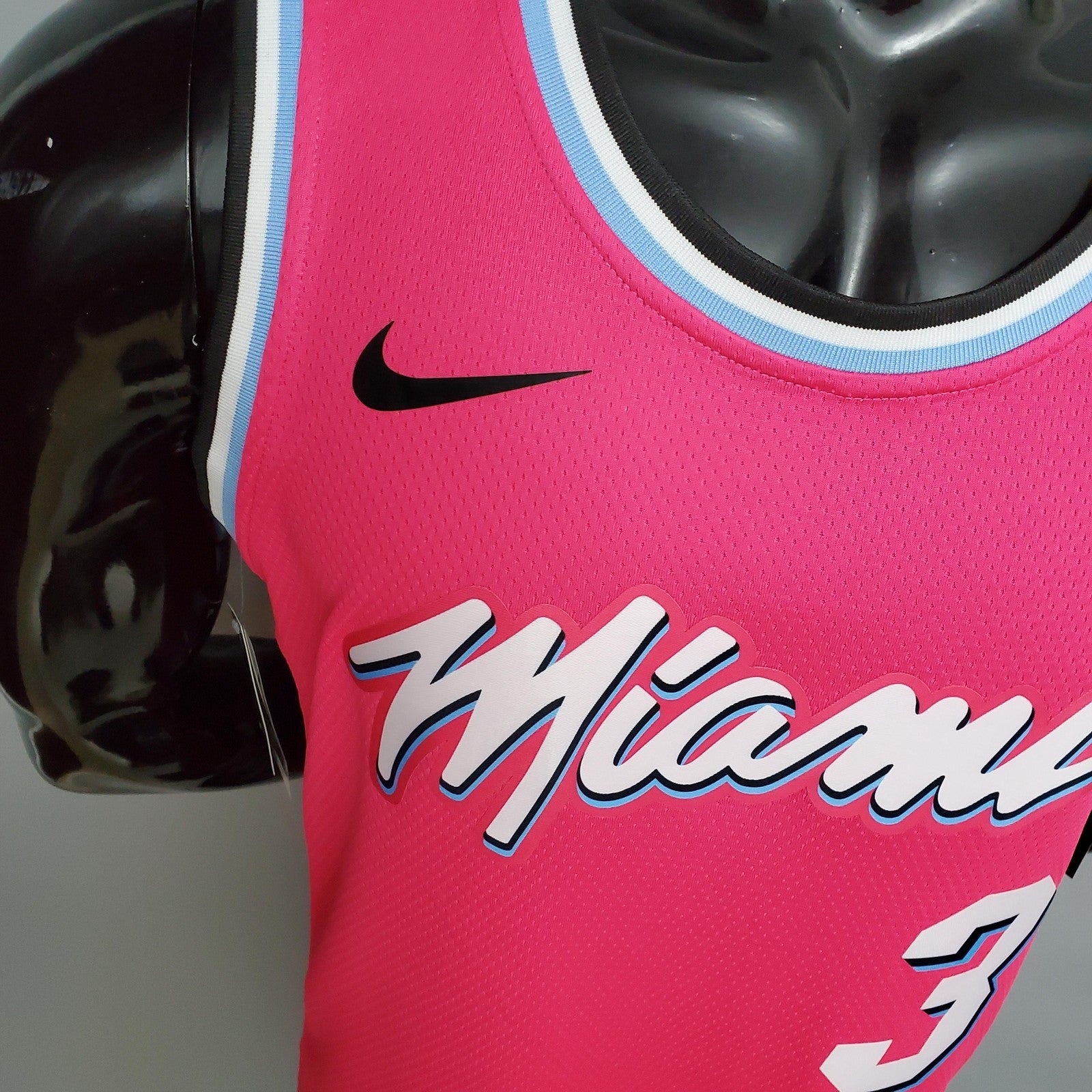 Wade #3 Miami Heat V Neck Pink Nba Jersey Nike Connect Recognition