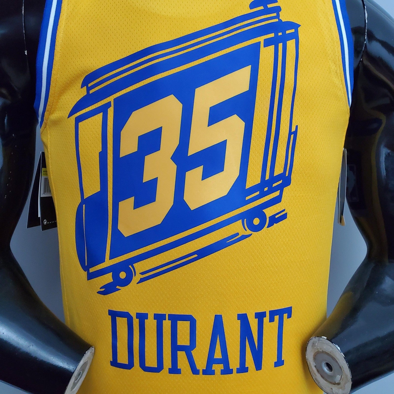 Tram Version Durant#35 Golden State Warriors Yellow Nba Jersey