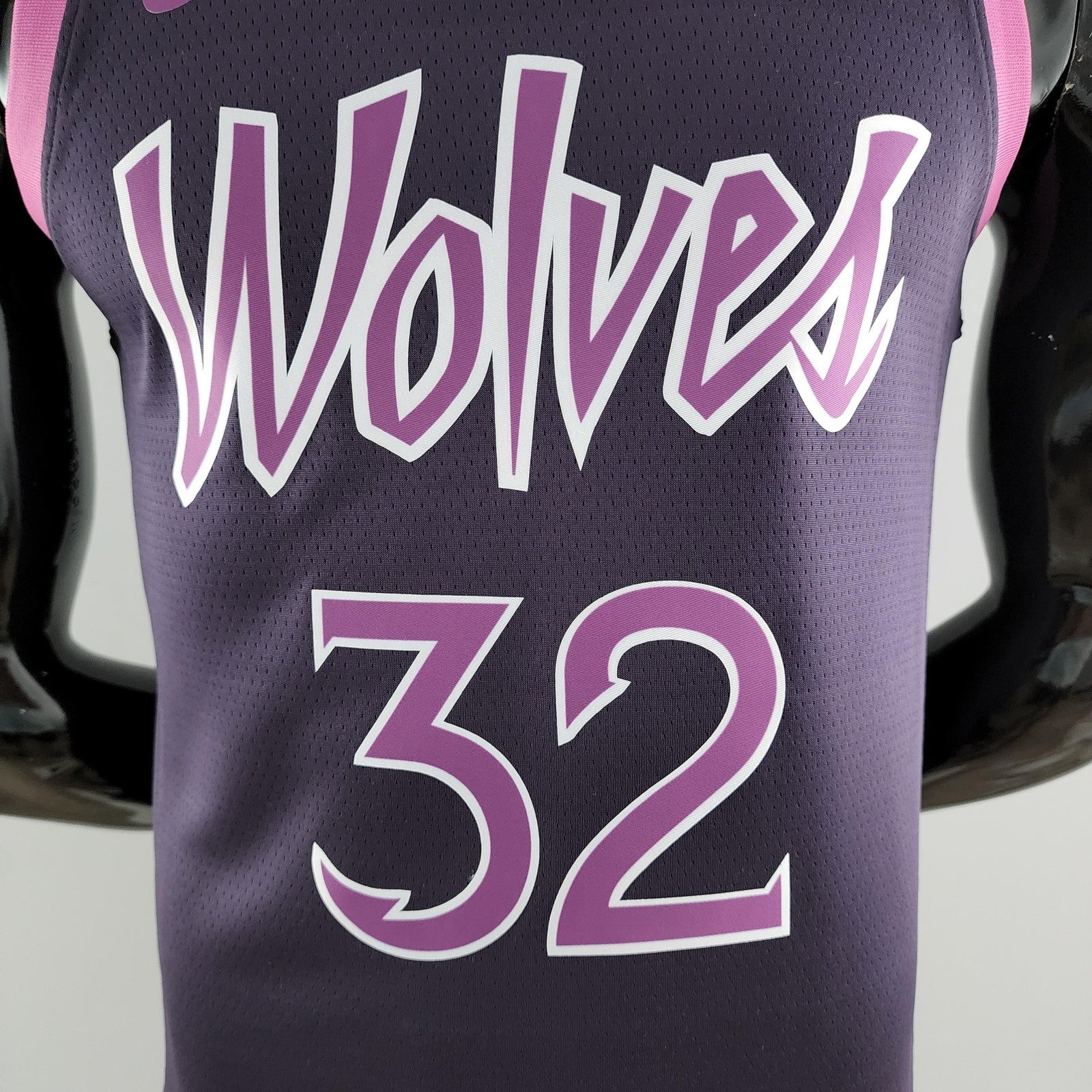 Minnesota Timberwolves Towns#32 Black and Purple Nba Jersey