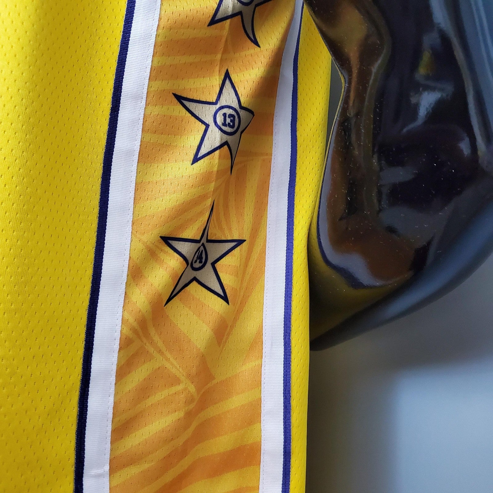 James #23 Lakers V Neck City Edition Yellow Nba Jersey Nike Connect Recognition